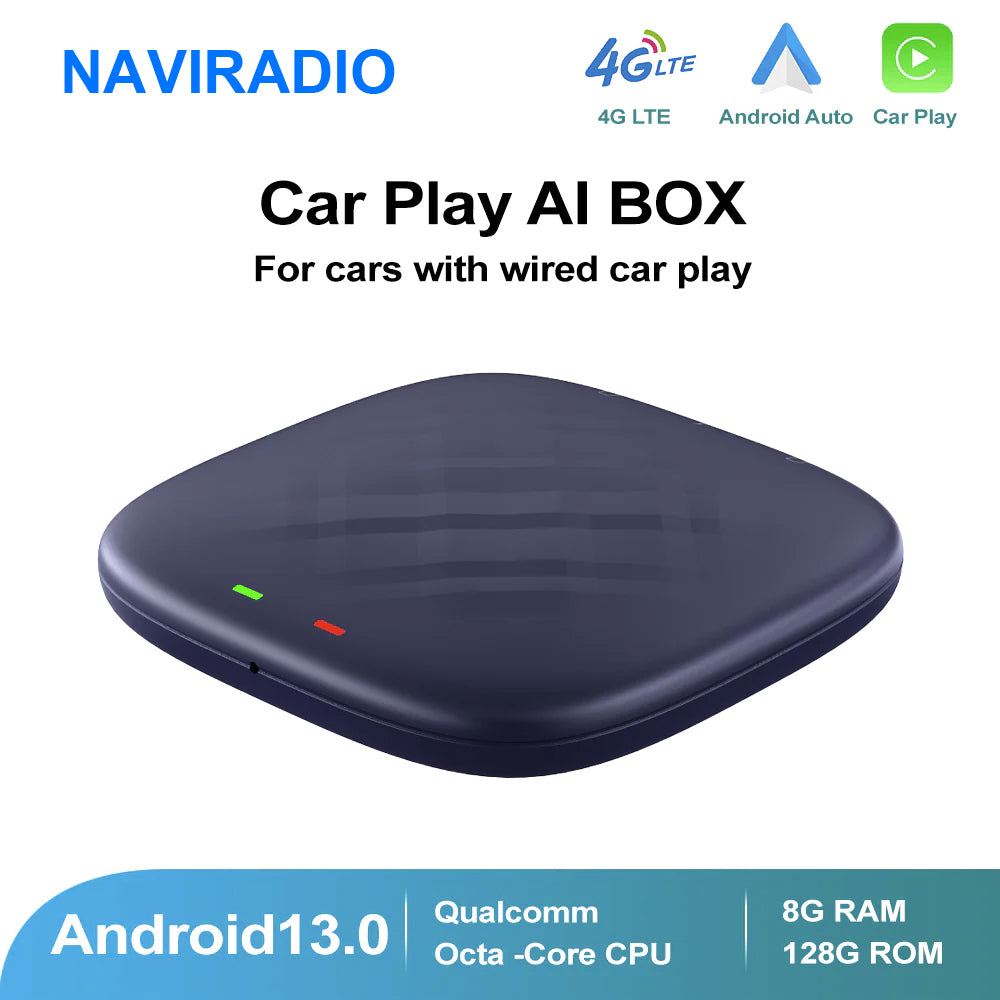 Android 13 Multimedia AI Box 8+128GB Carplay Android Auto Wireless Naviradio TV AMI