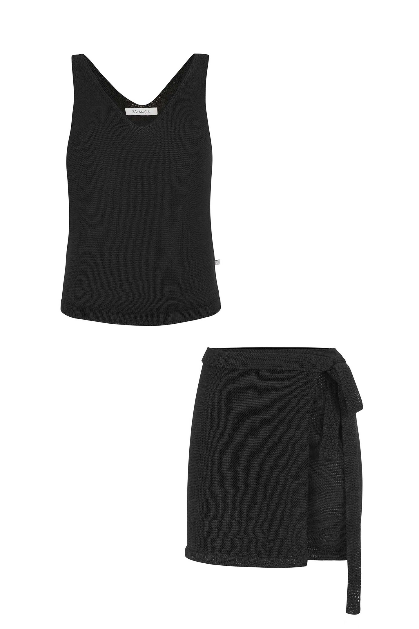 Mare 100 % Leinen-Co-ord Schwarz