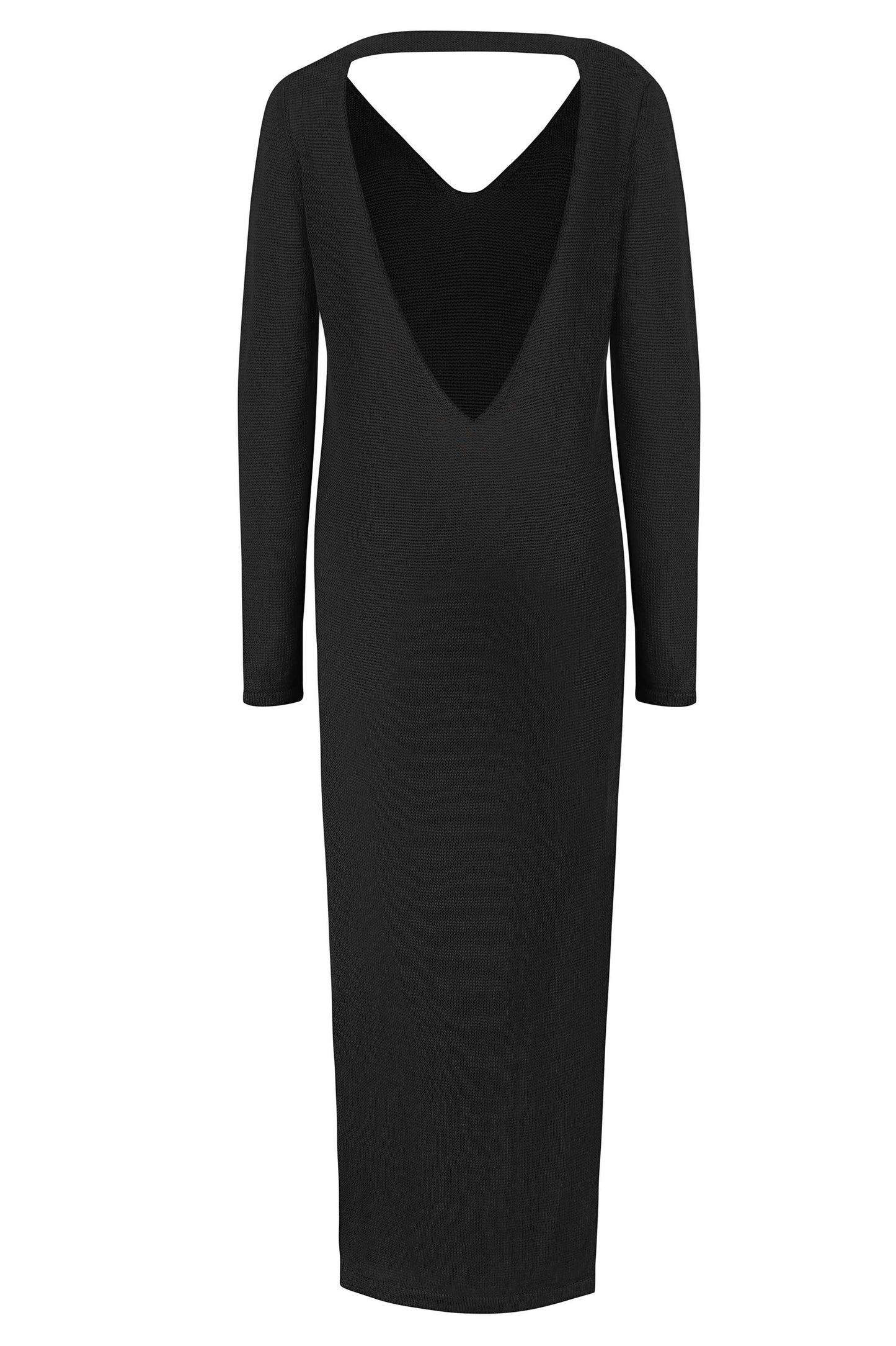 Langes Kleid Mare aus 100 % Leinen in Schwarz