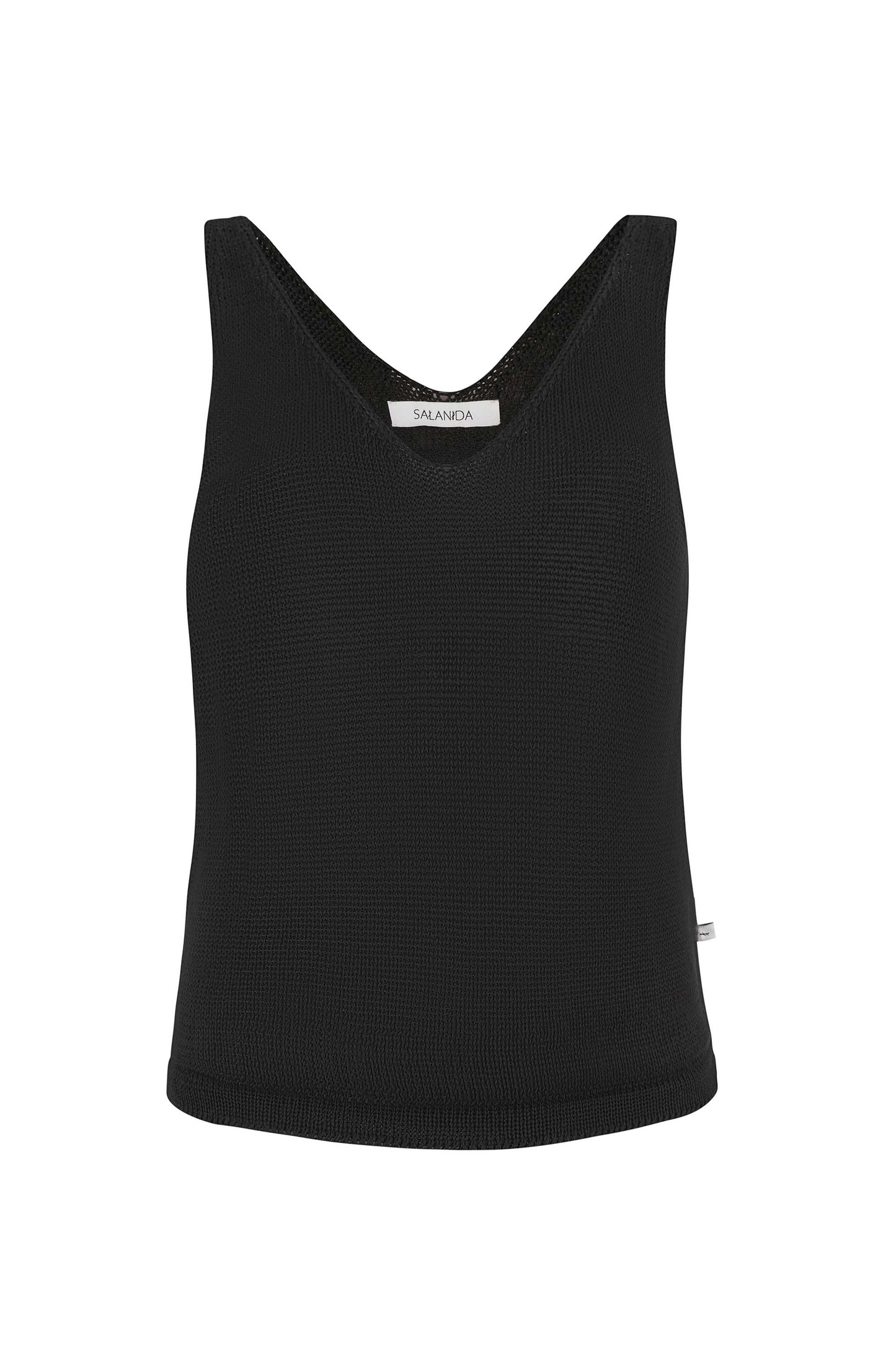 Mare 100% Leinen Tank Top Schwarz