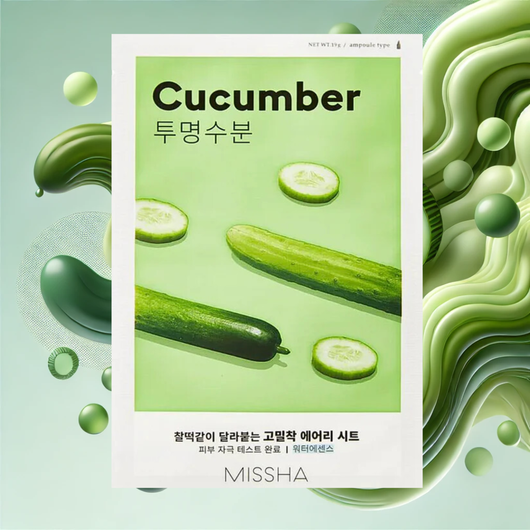 Missha AIry Fit Sheet Mask # Cucumber - Lakštinė Veido Kaukė