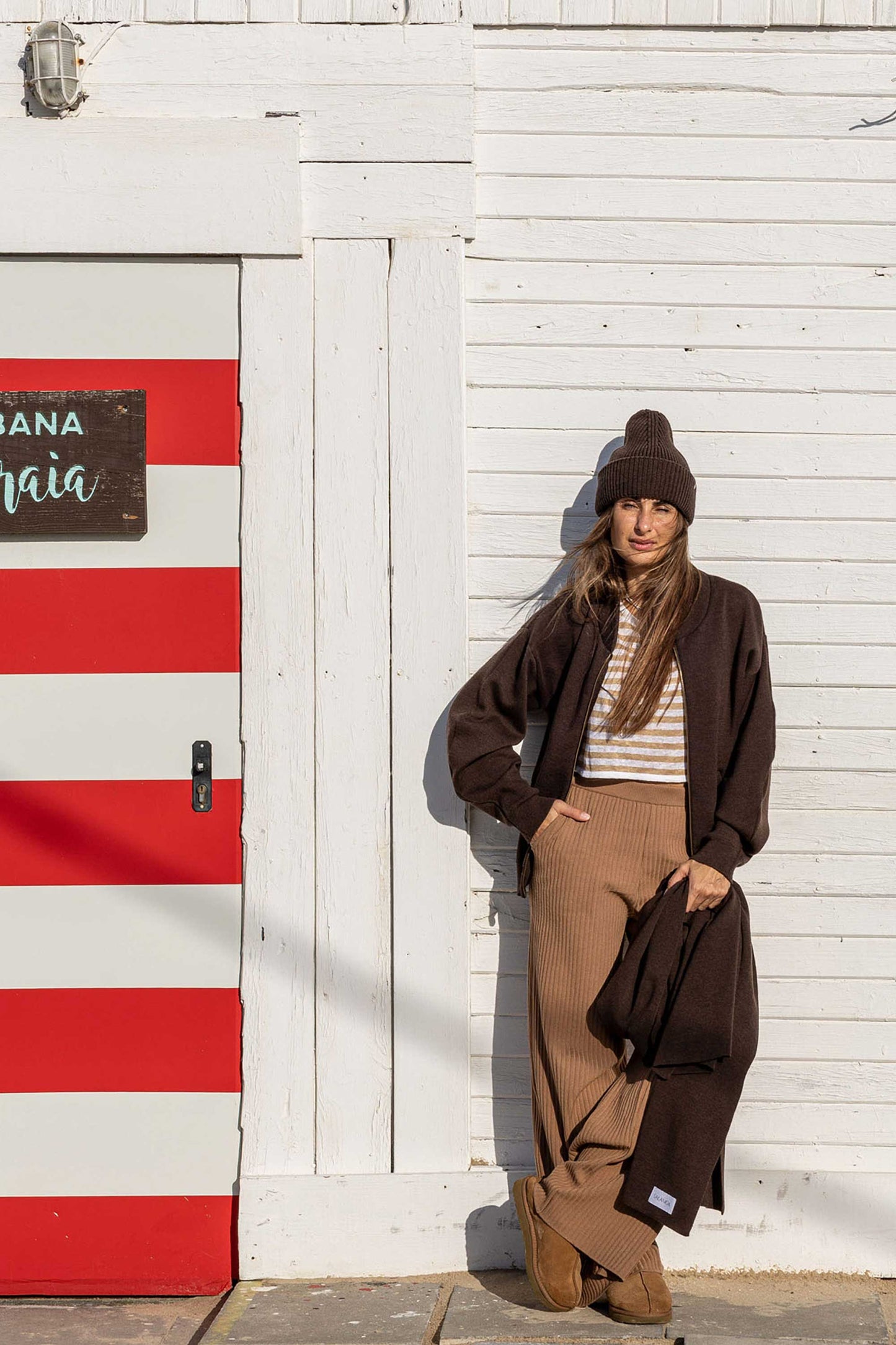 Energia – Crop-Top aus 100 % Leinen in Sand