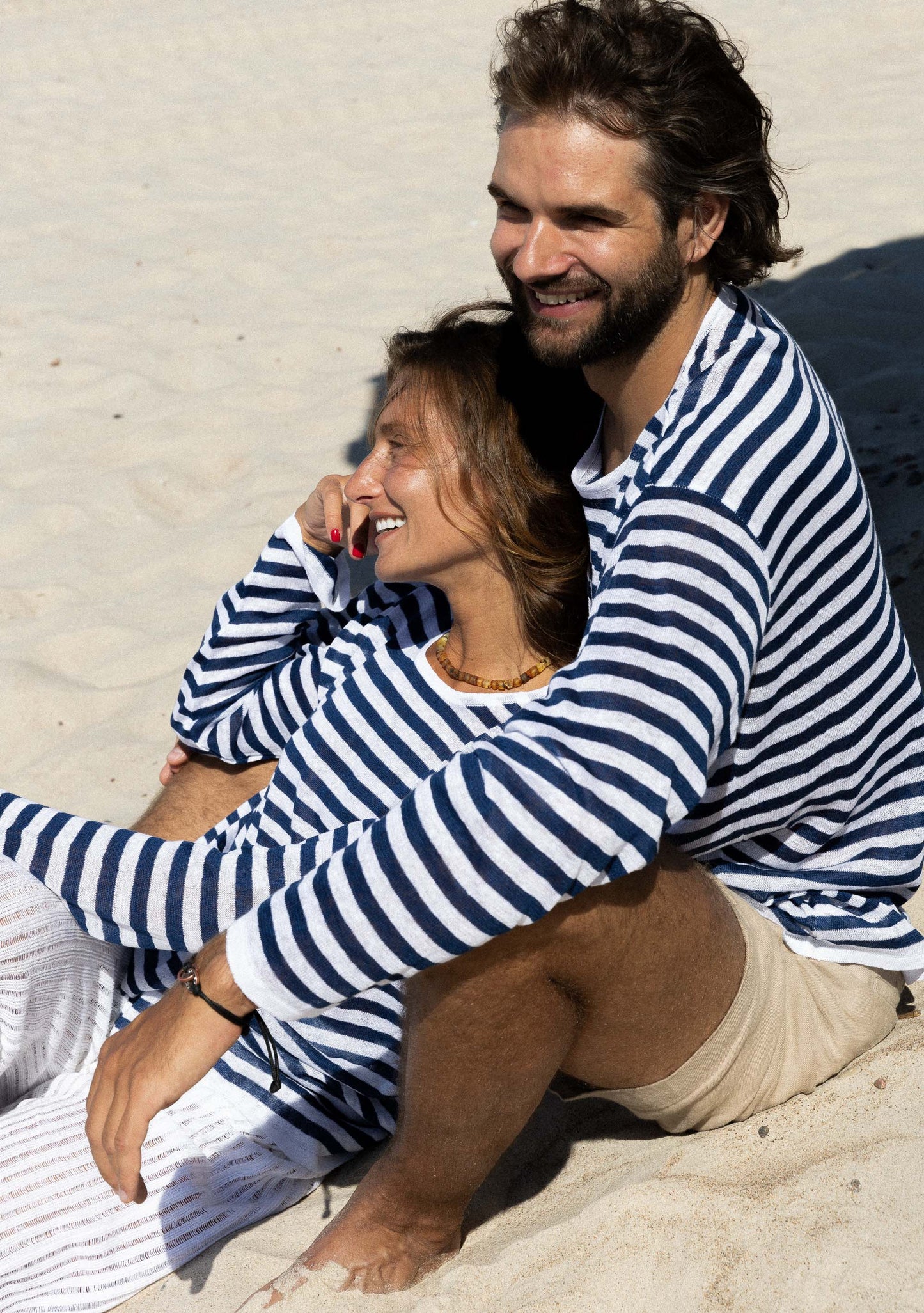 Tanto 100% Linen Long-Sleeve Top Navy *UNISEX*