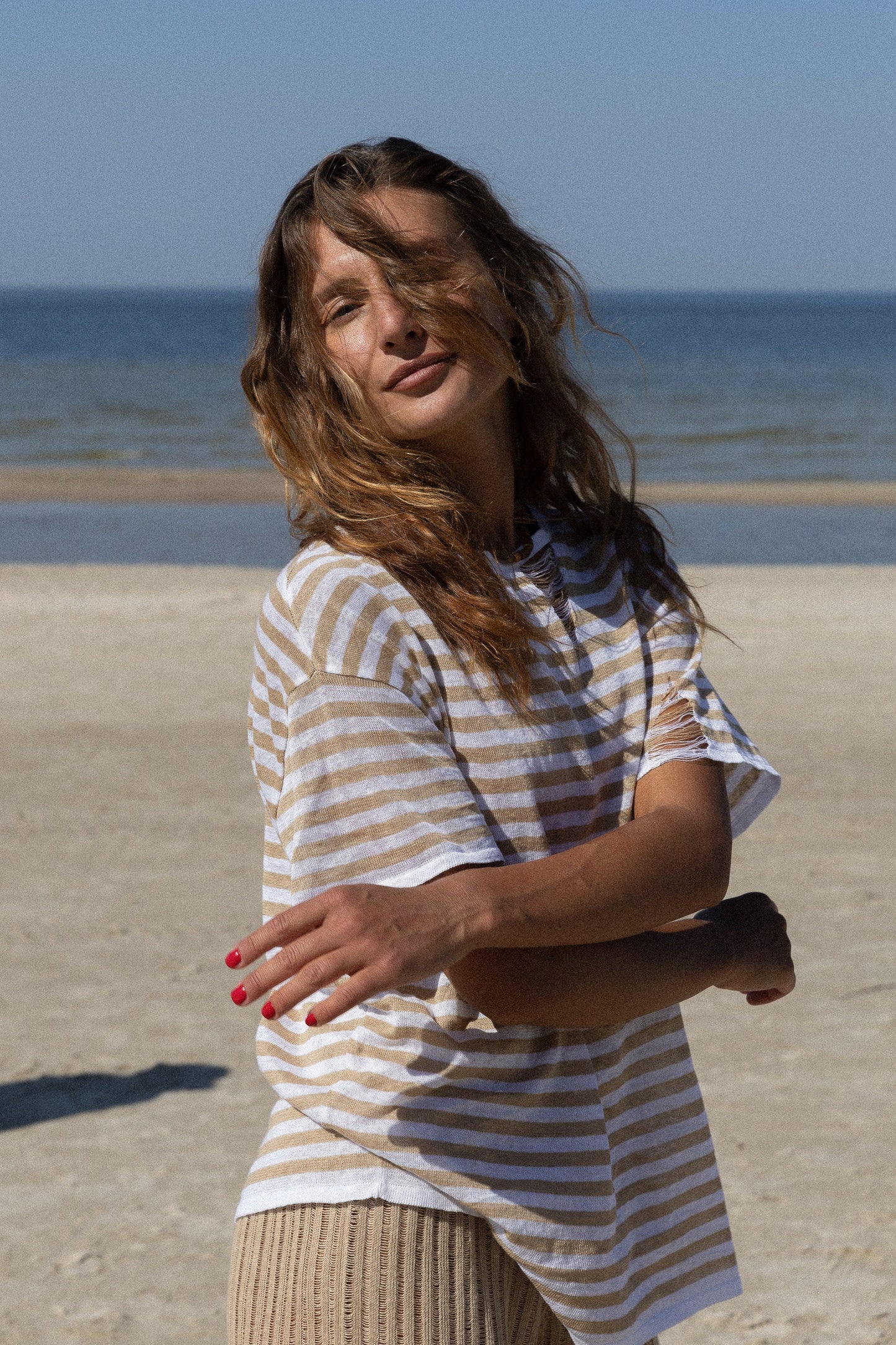 Energia 100% Leinen T-Shirt Sand *Unisex*