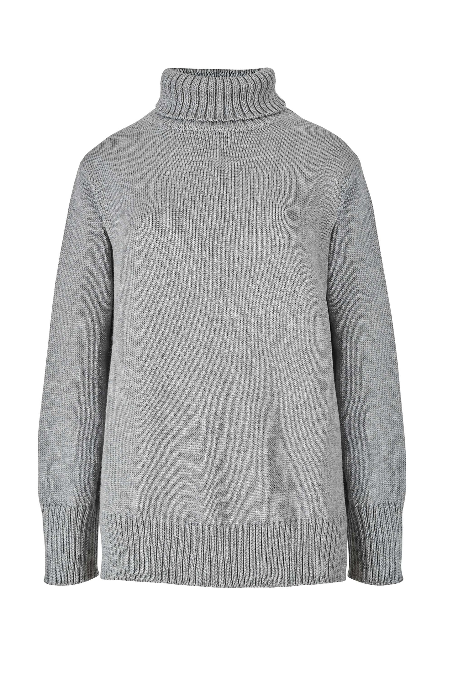 Morbido Rollkragenpullover 100% Merino Grau