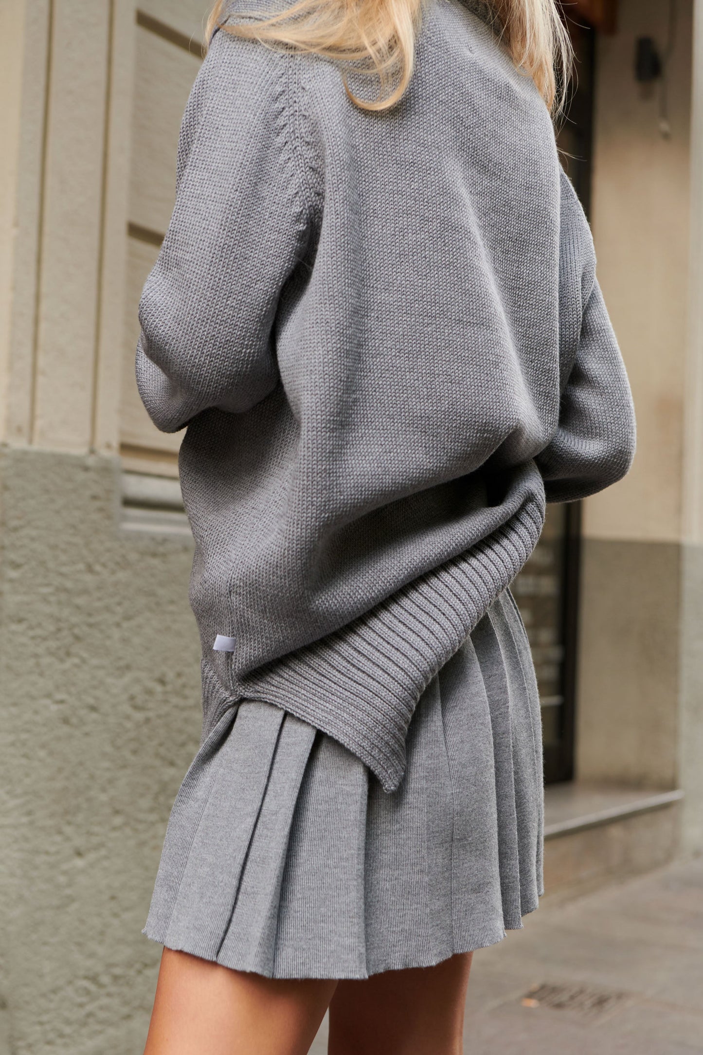 Morbido Rollkragenpullover 100% Merino Grau