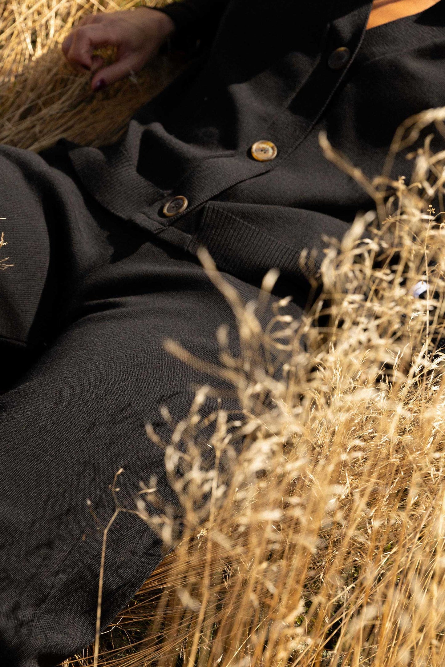 Bene 100 % Merino-Co-ord Schwarz