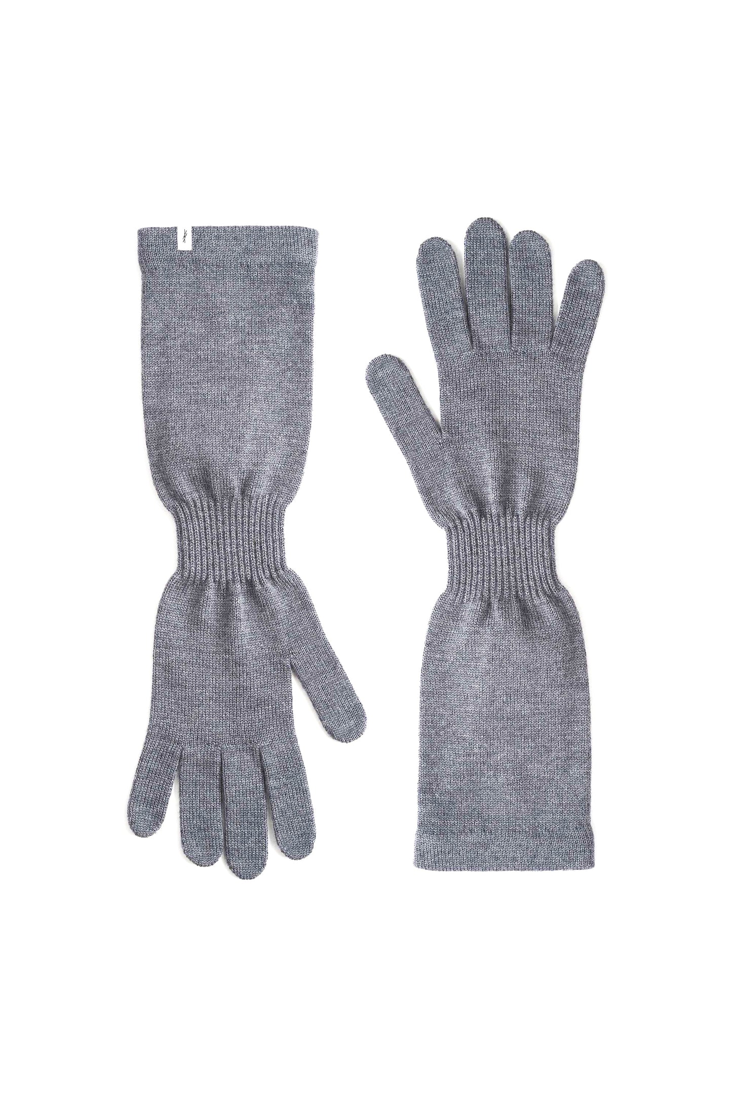 Via 100% Merino Gloves Light Grey