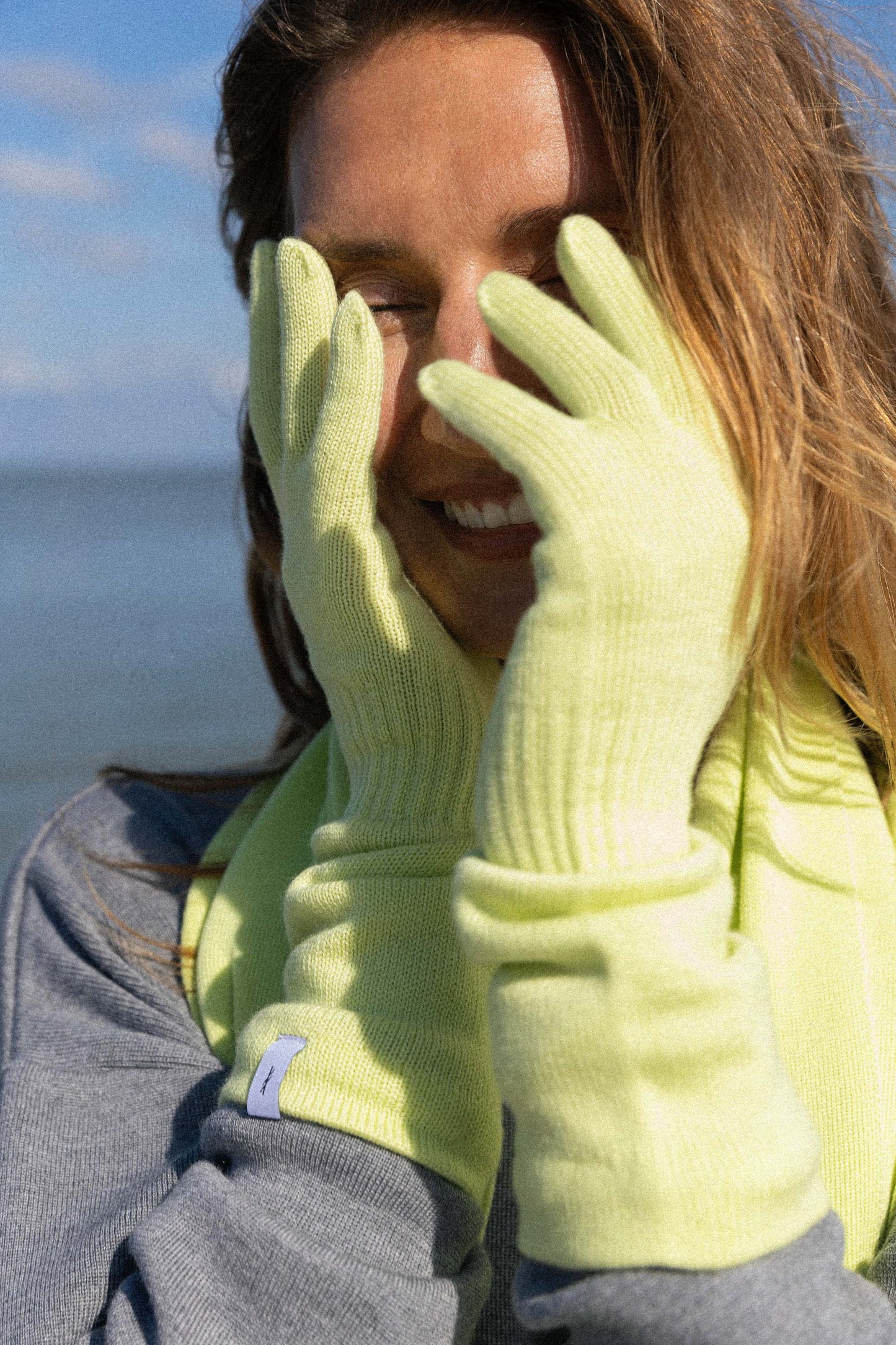 Via 100% Merino Gloves Limone