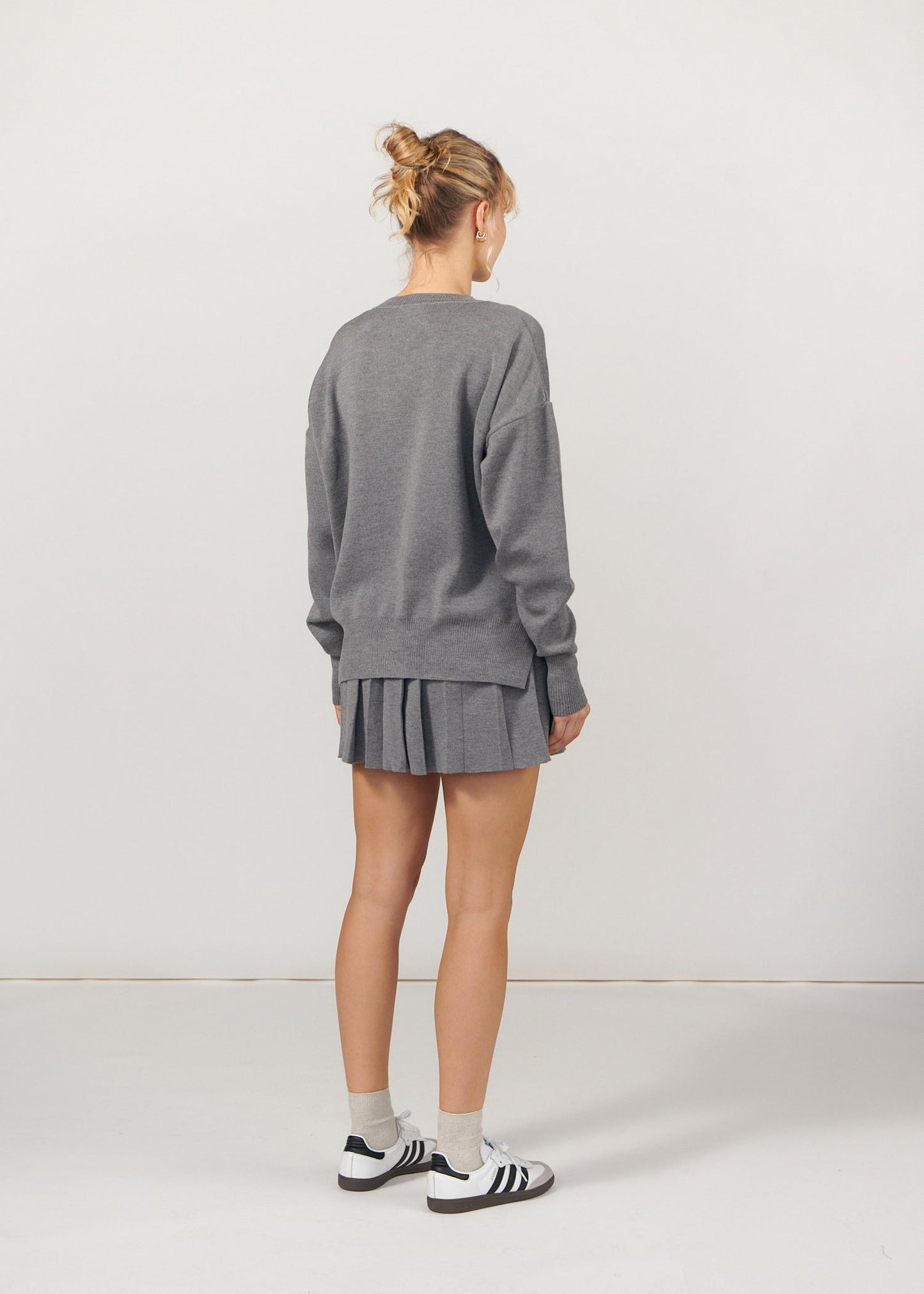 Piccolo & Rotondo 100% Merino Co-ord in Light Grey