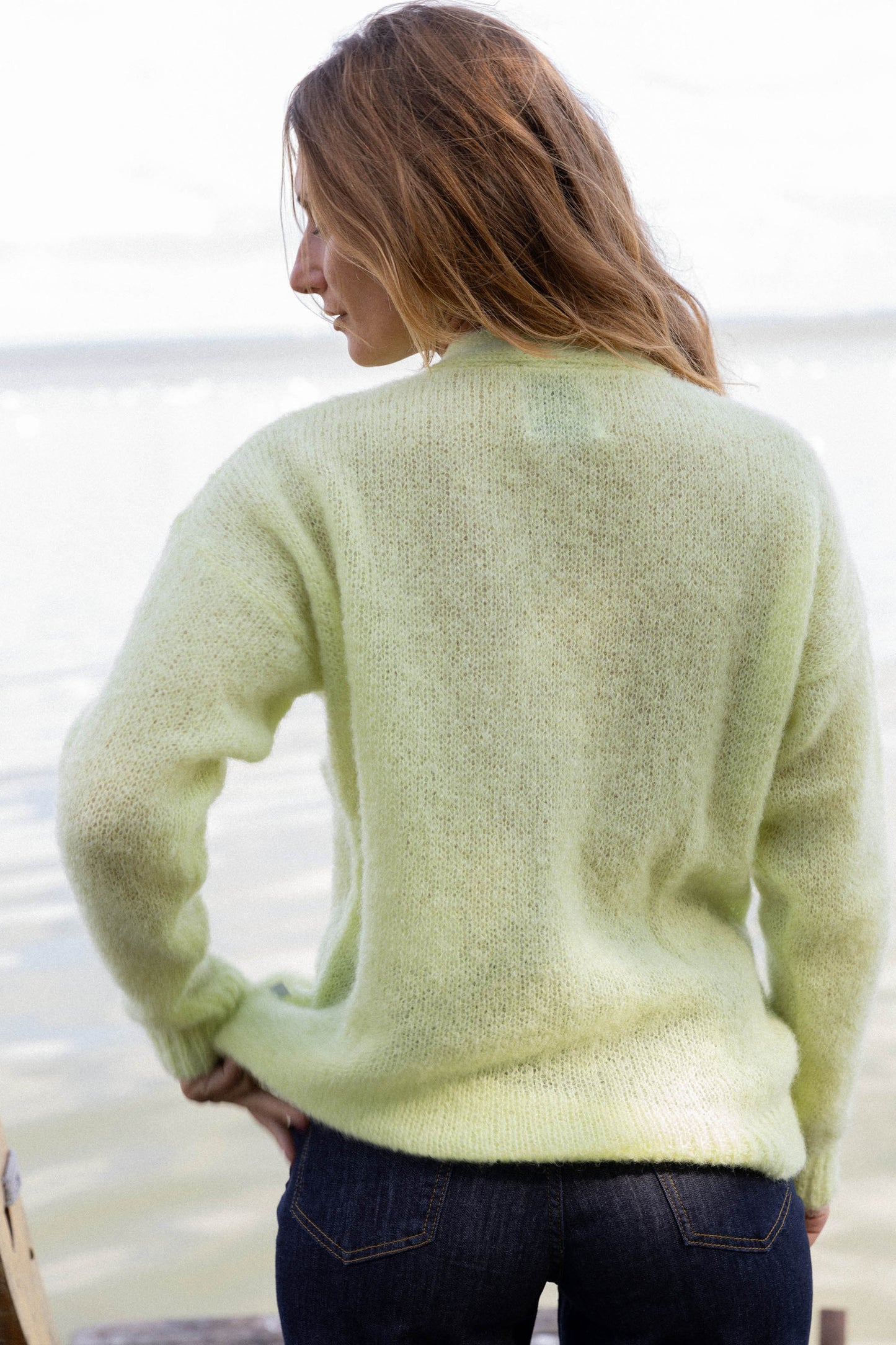 Melody Mohair Strickjacke Zitrone