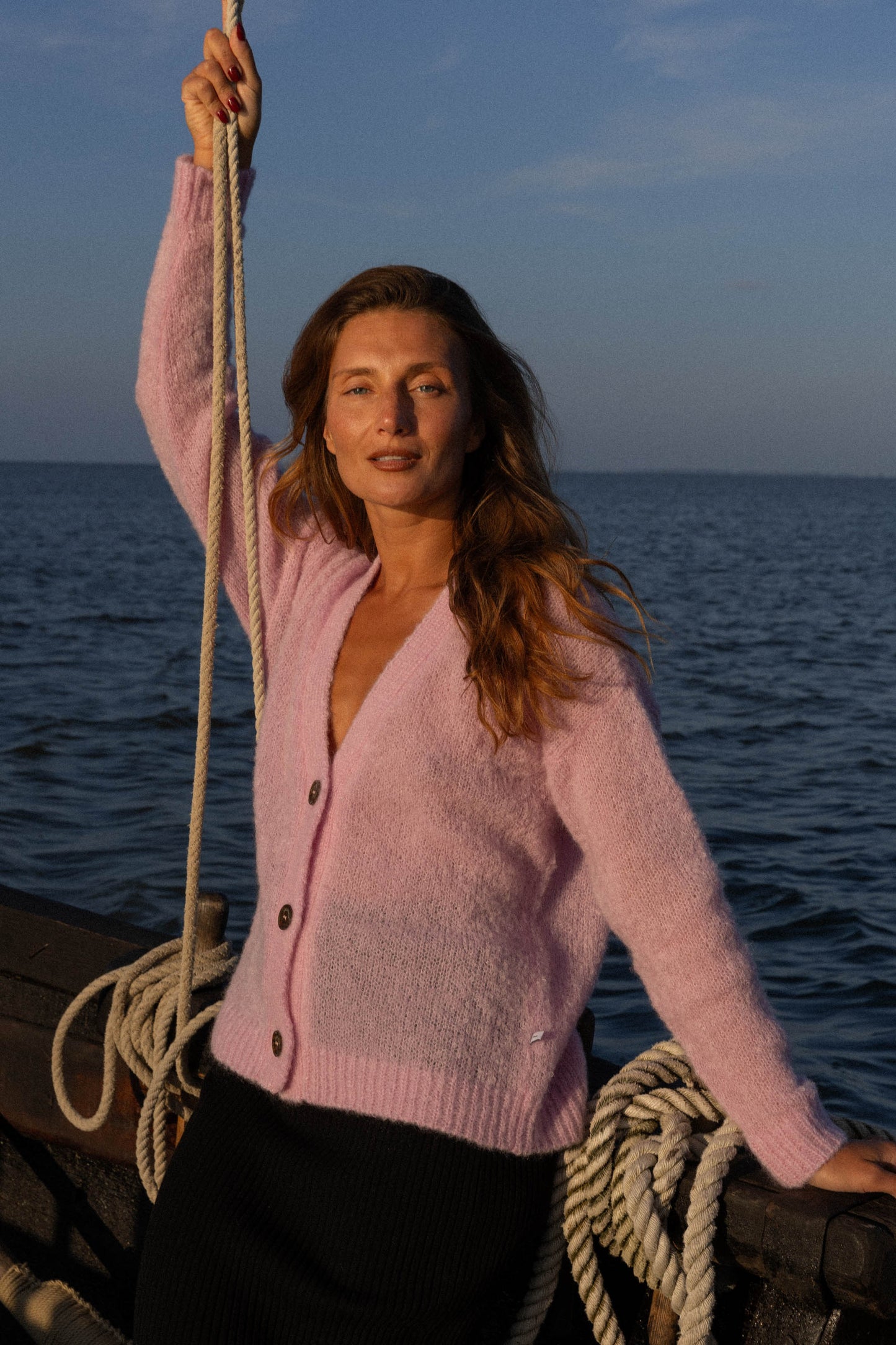 Melody Mohair Strickjacke Rosa