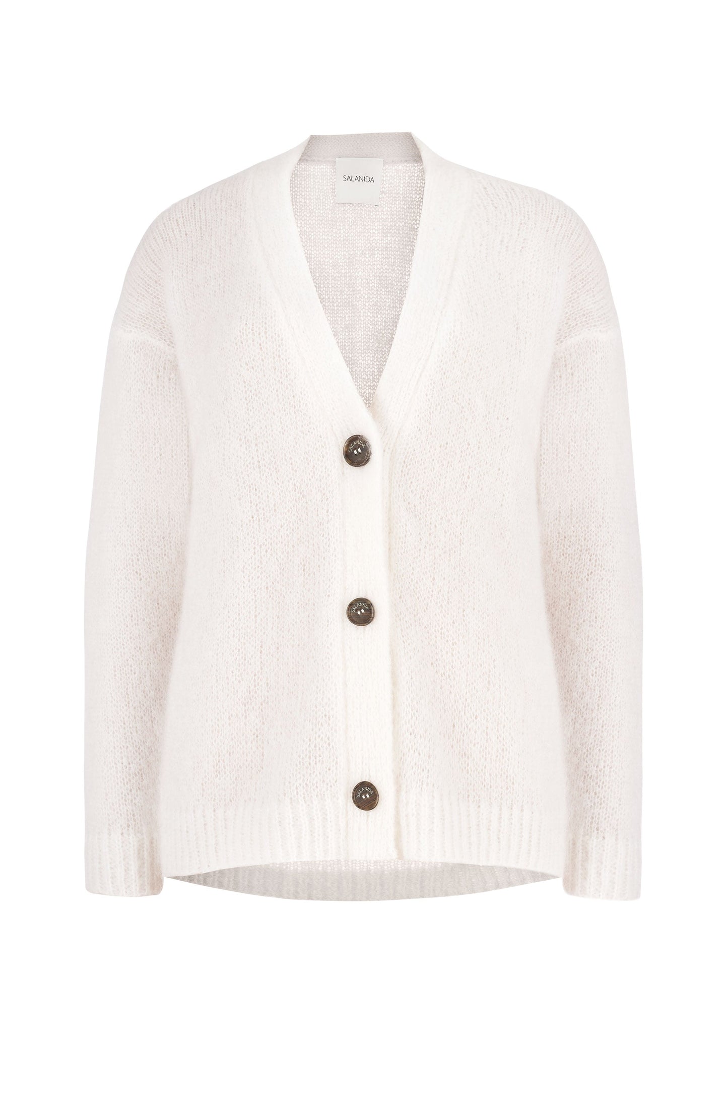 Melody Mohair-Cardigan Weiß