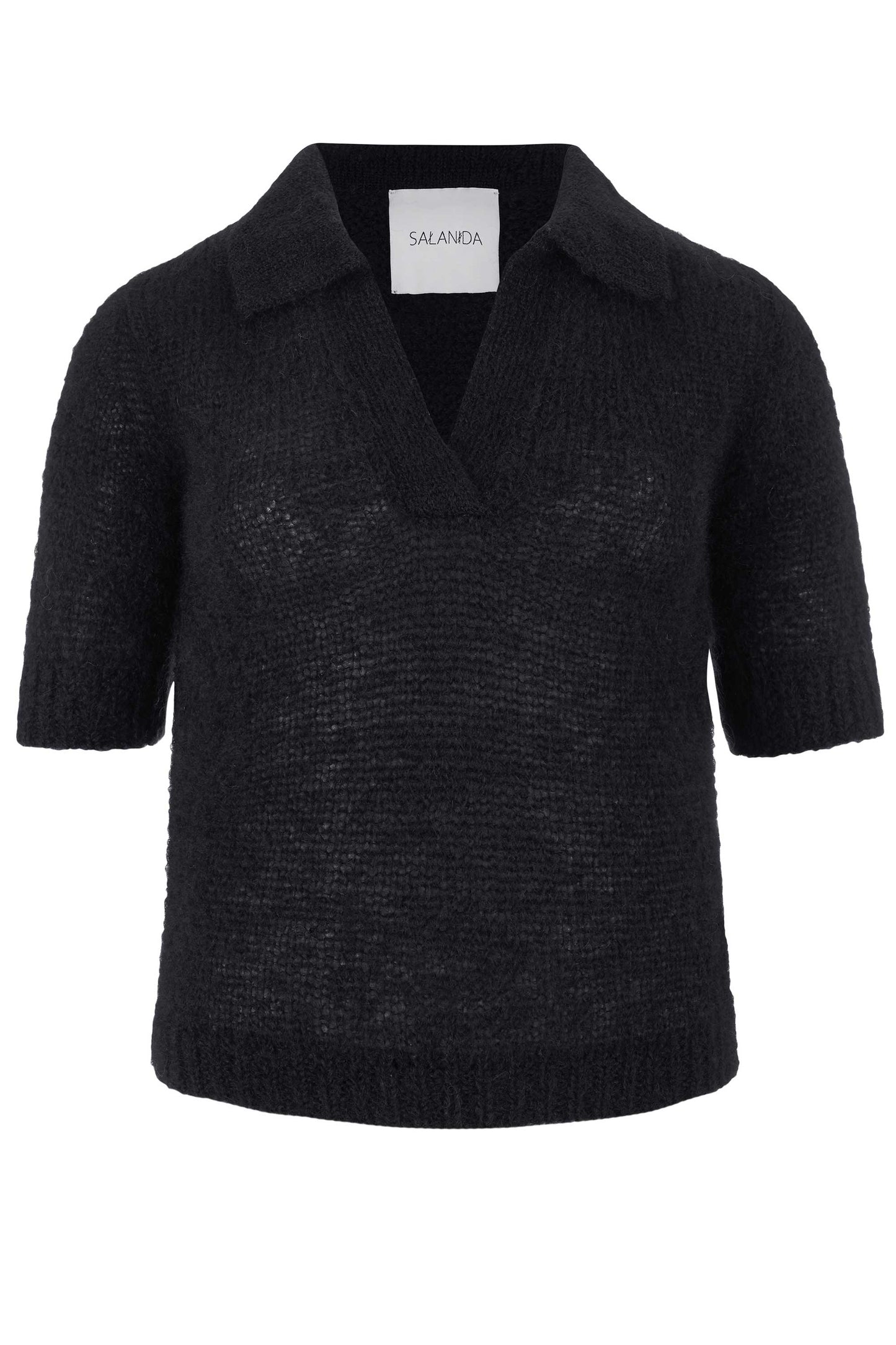 Melody Mohair Poloshirt Schwarz