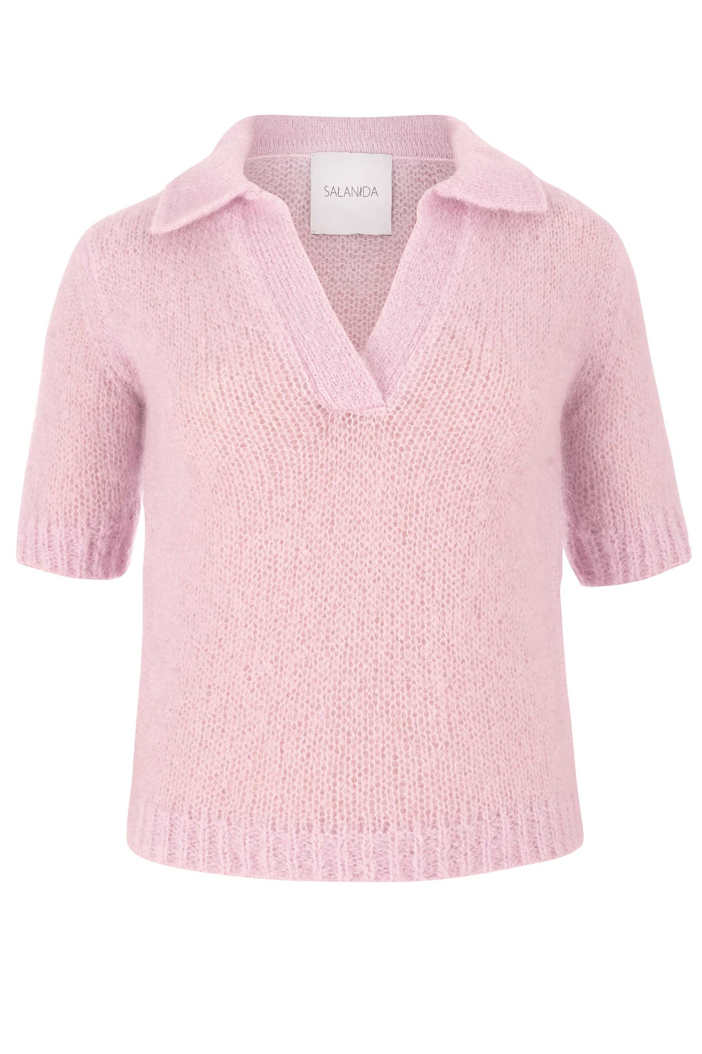 Melody Mohair Poloshirt Rosa
