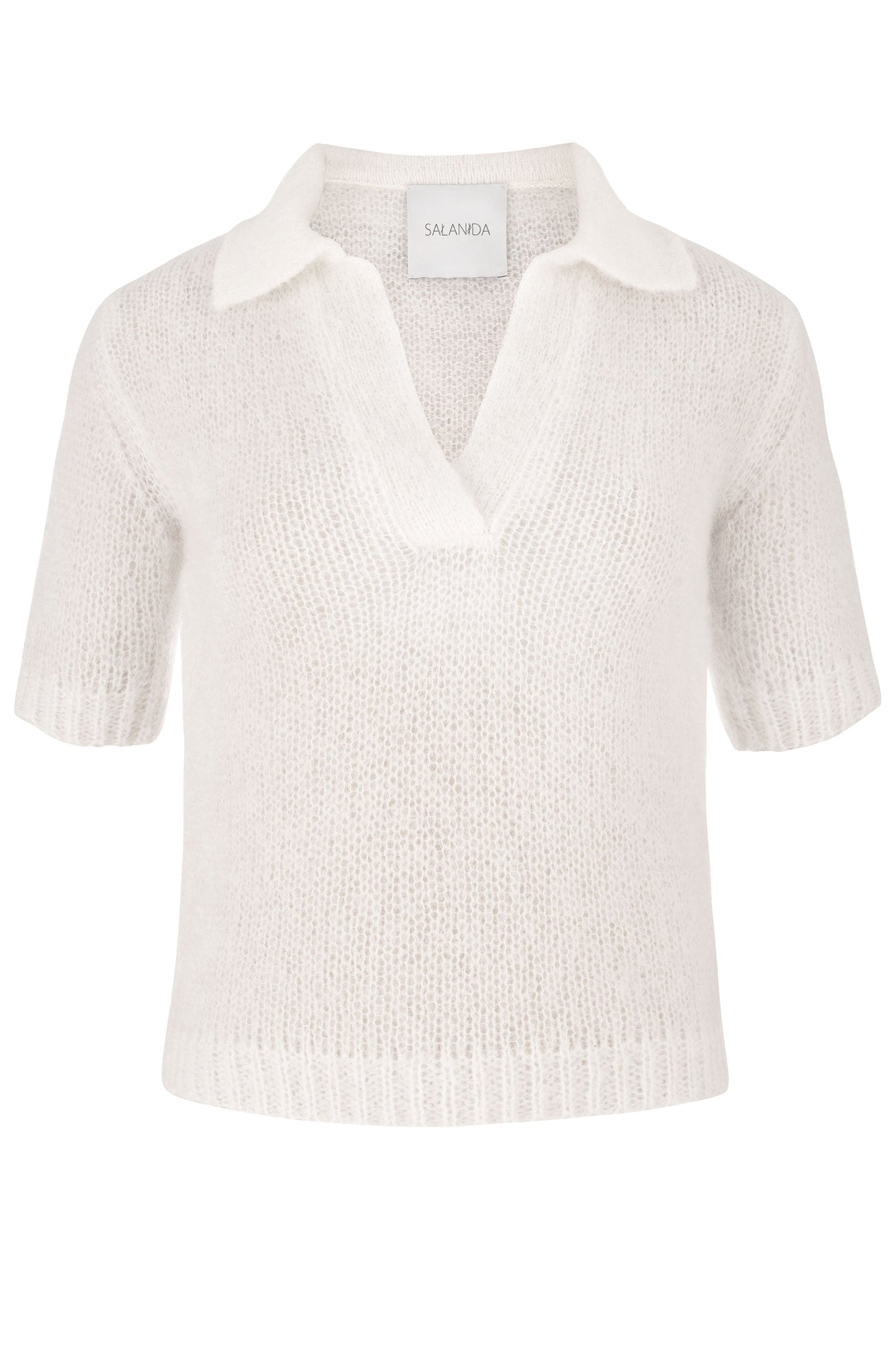 Melody Mohair Poloshirt Weiß