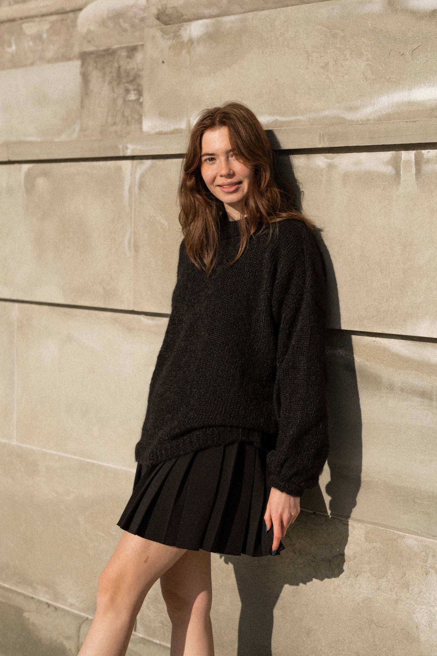 Melody Mohairpullover Schwarz