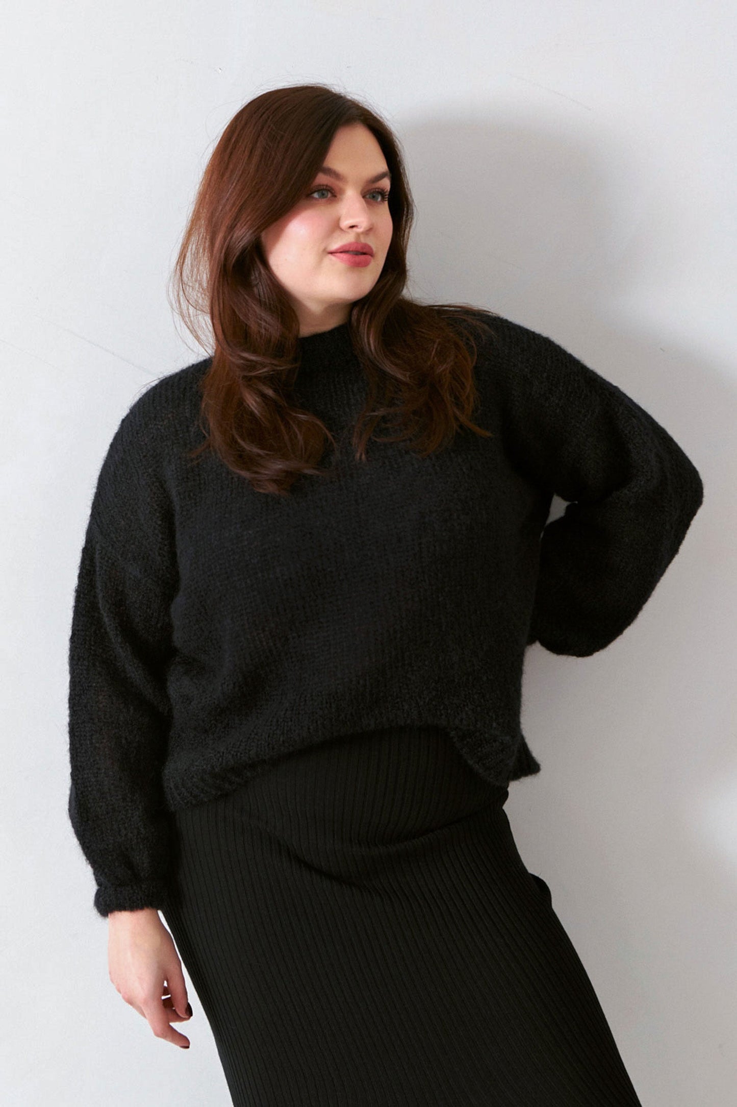 Melody Mohairpullover Schwarz