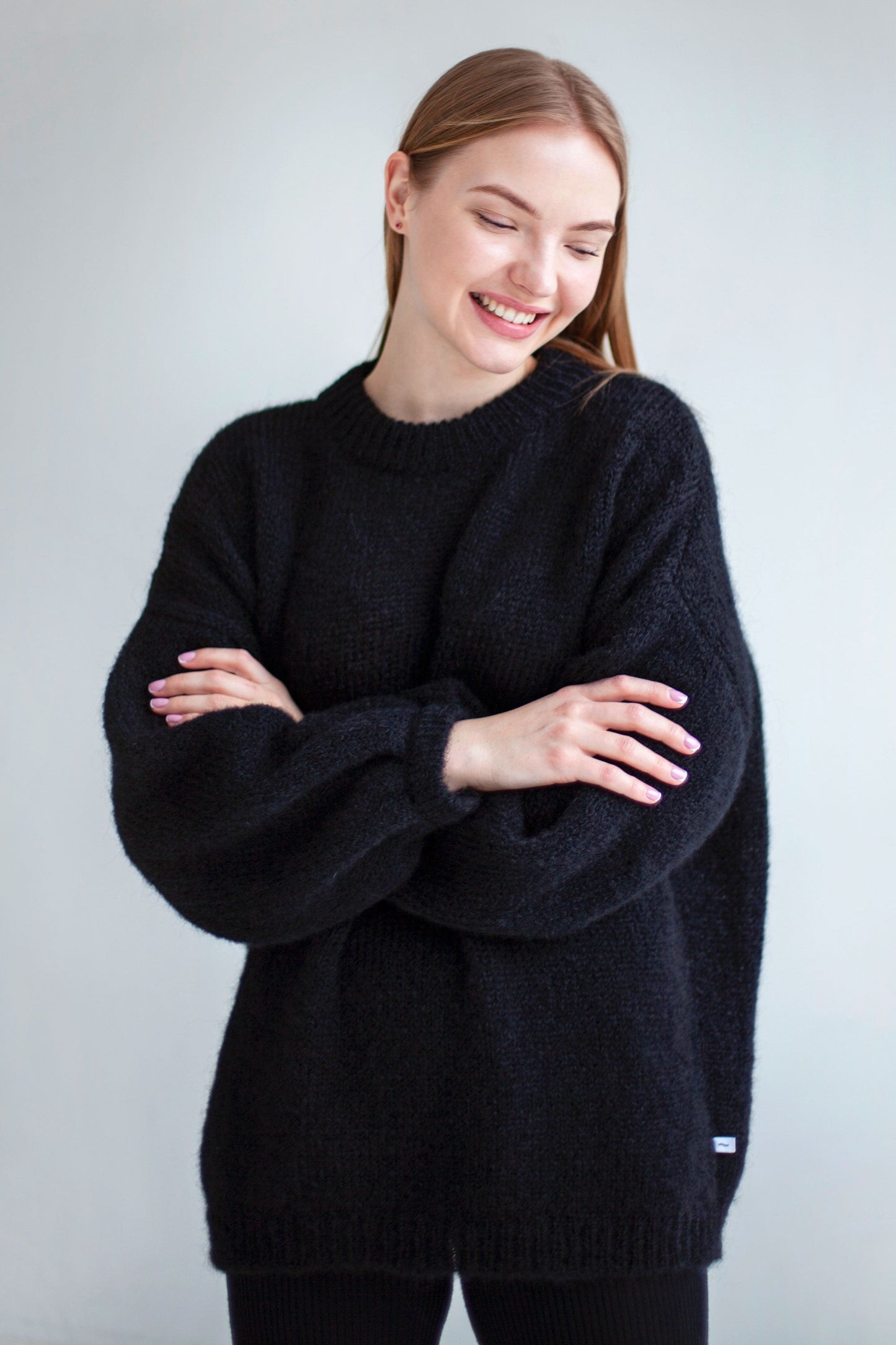 Melody Mohairpullover Schwarz