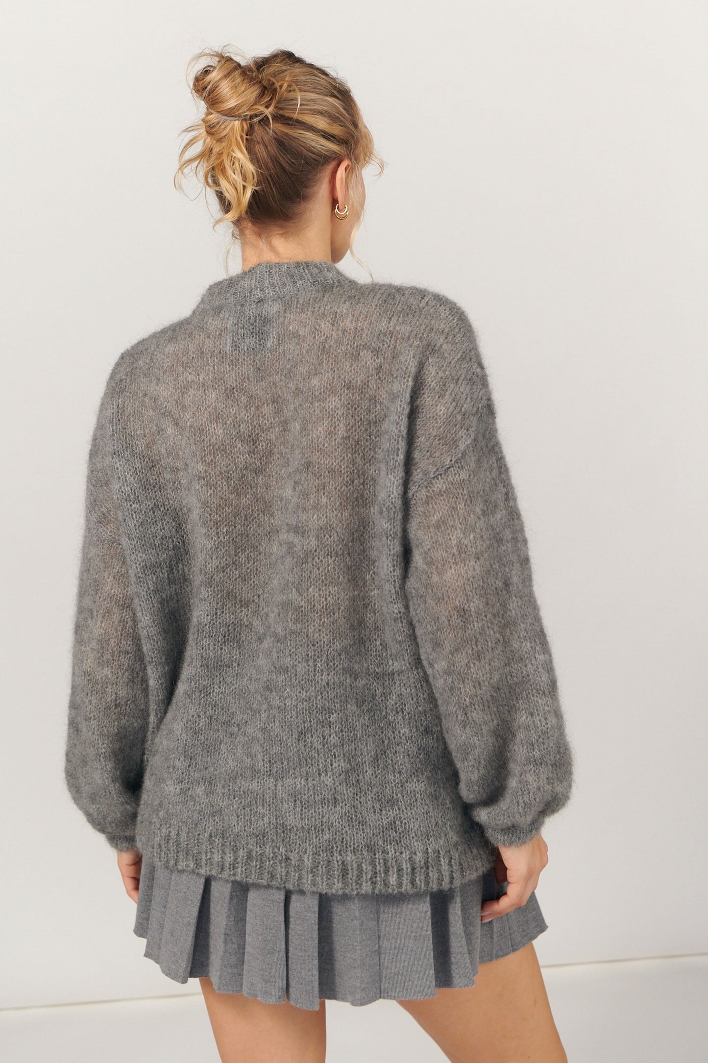 Melody Mohairpullover Grau