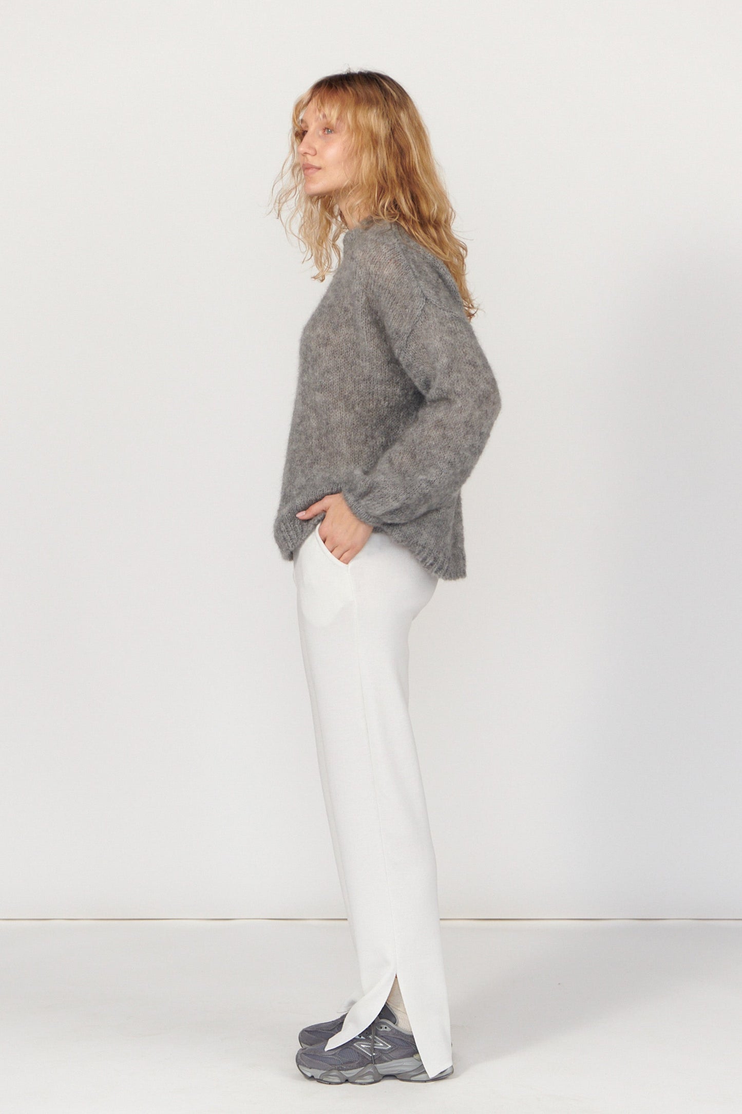 Melody Mohairpullover Grau