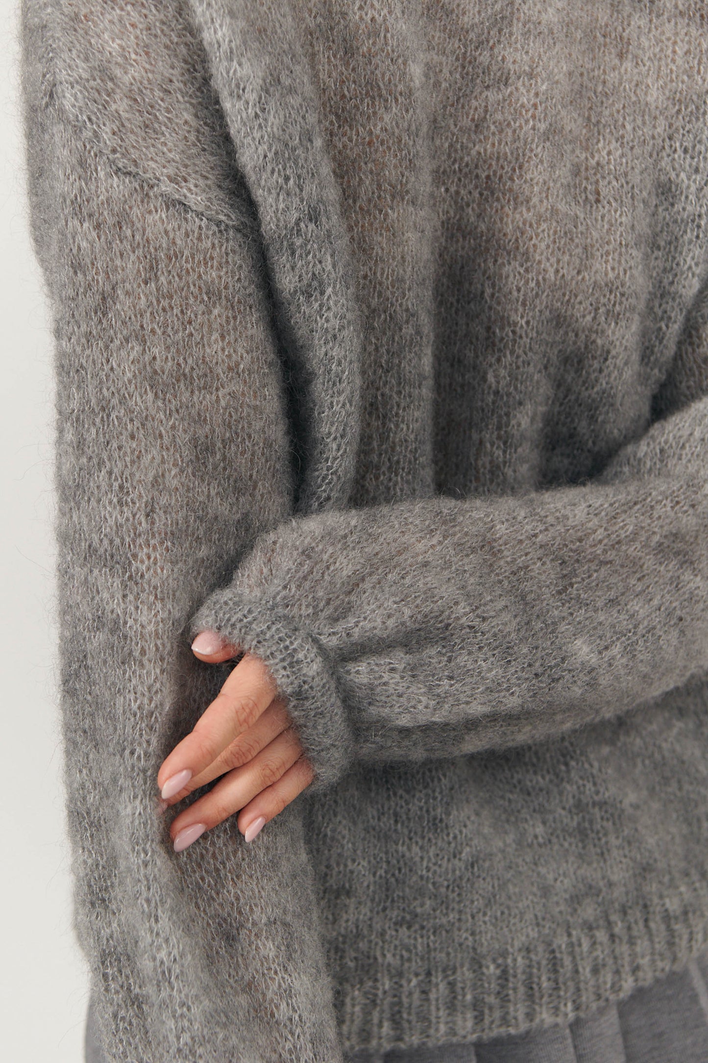 Melody Mohairpullover Grau