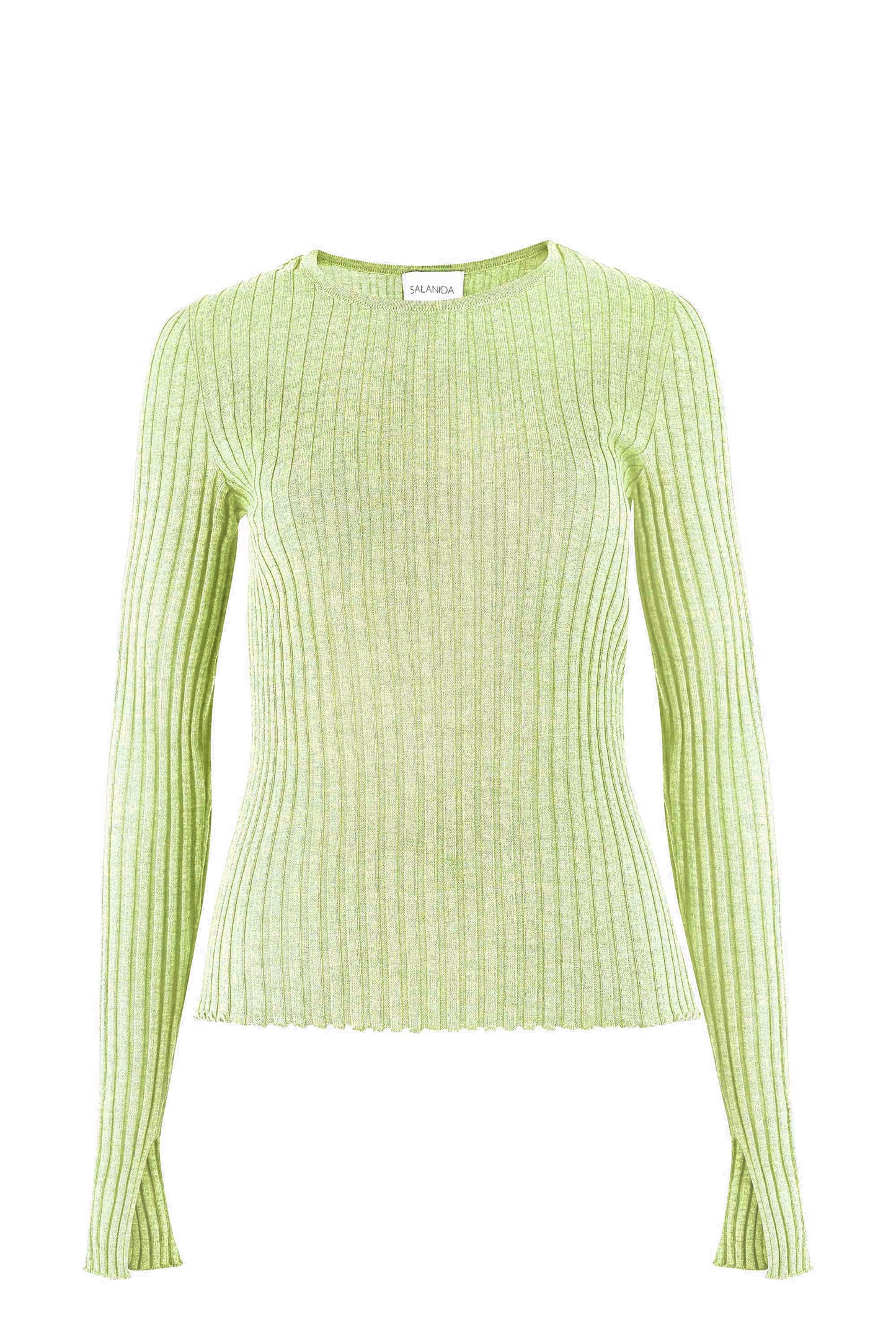 Brera 100 % Merino Langarm-Top in Zitronengelb