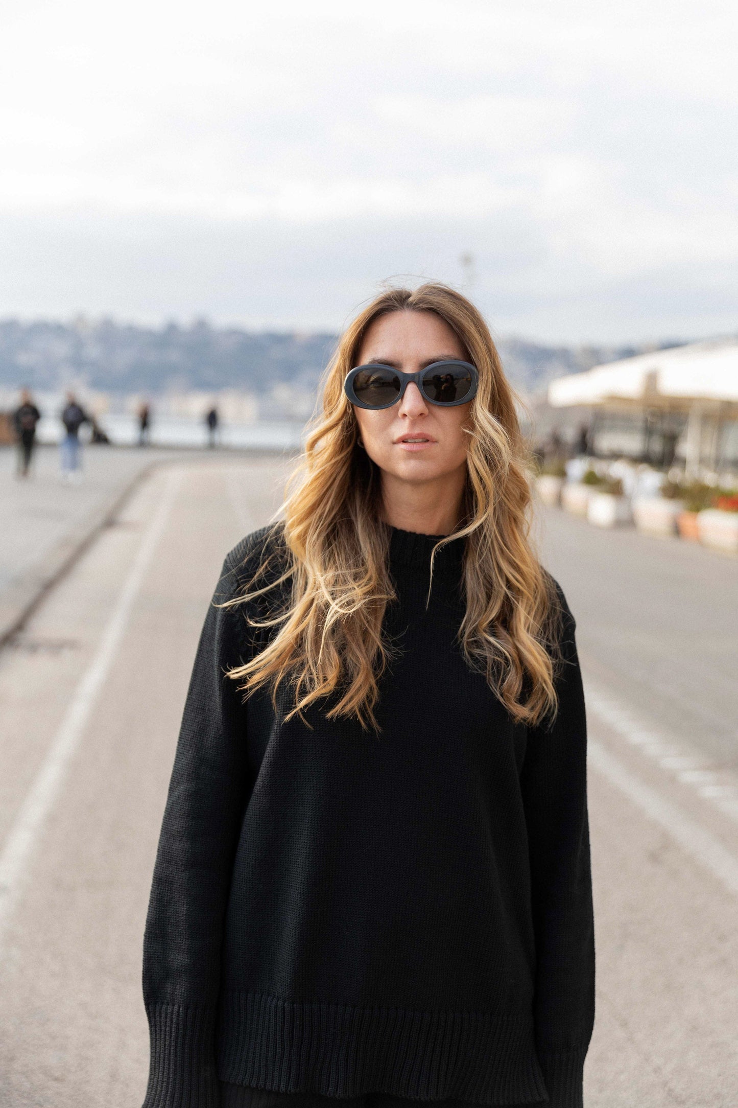 Marina 100% Merino Pullover Schwarz