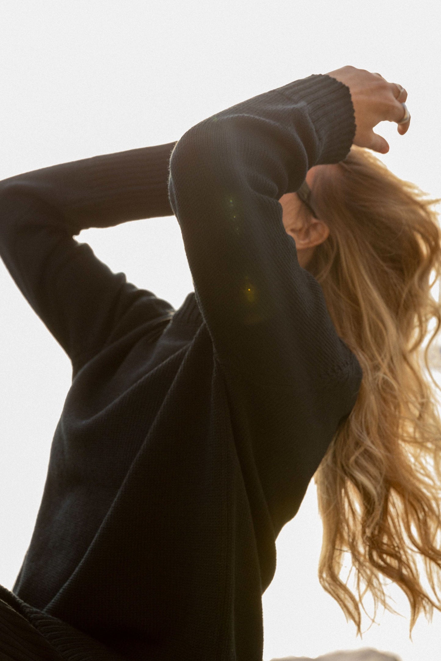 Marina 100% Merino Pullover Schwarz