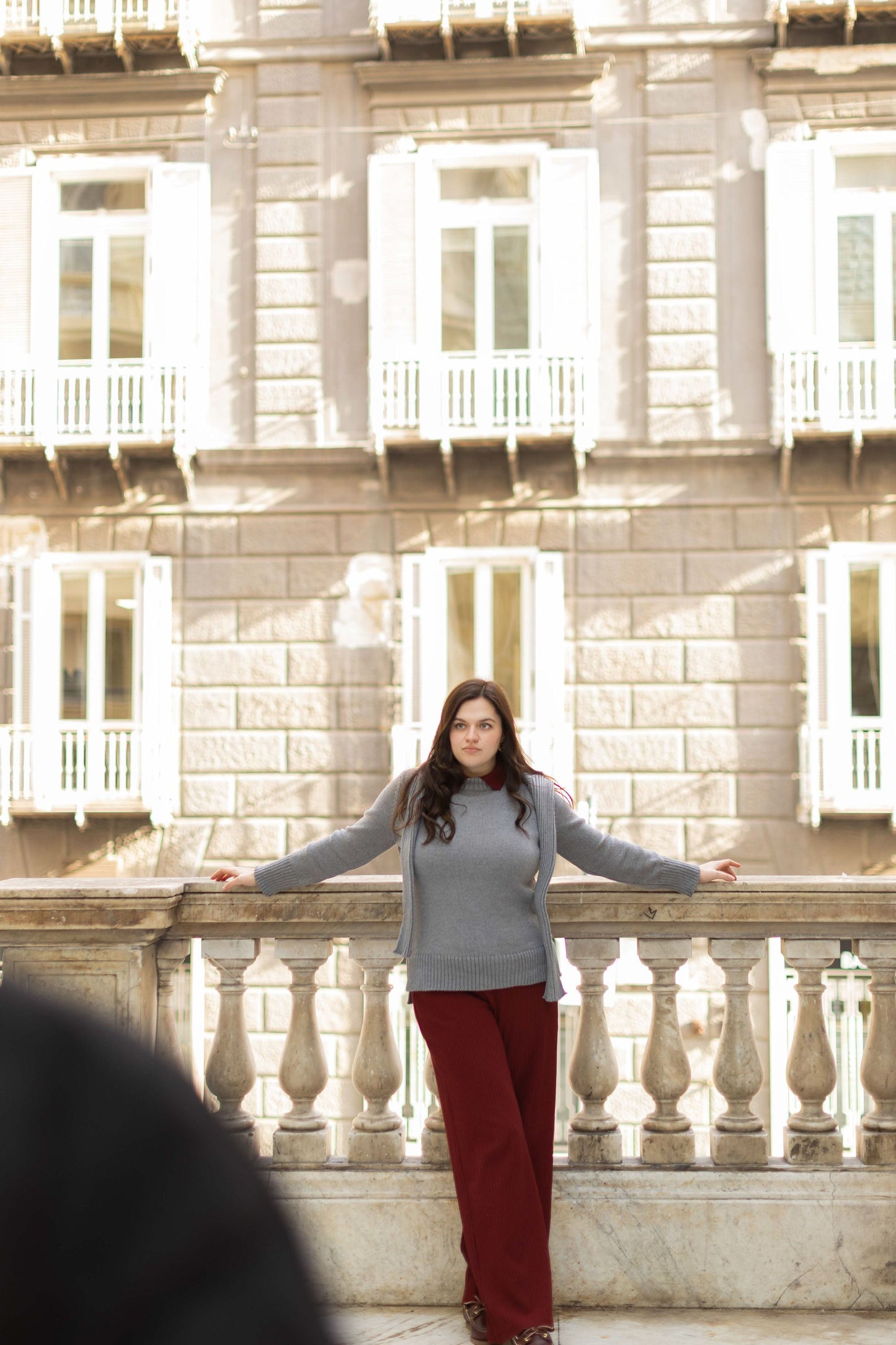 Marina 100% Merino Pullover Grau