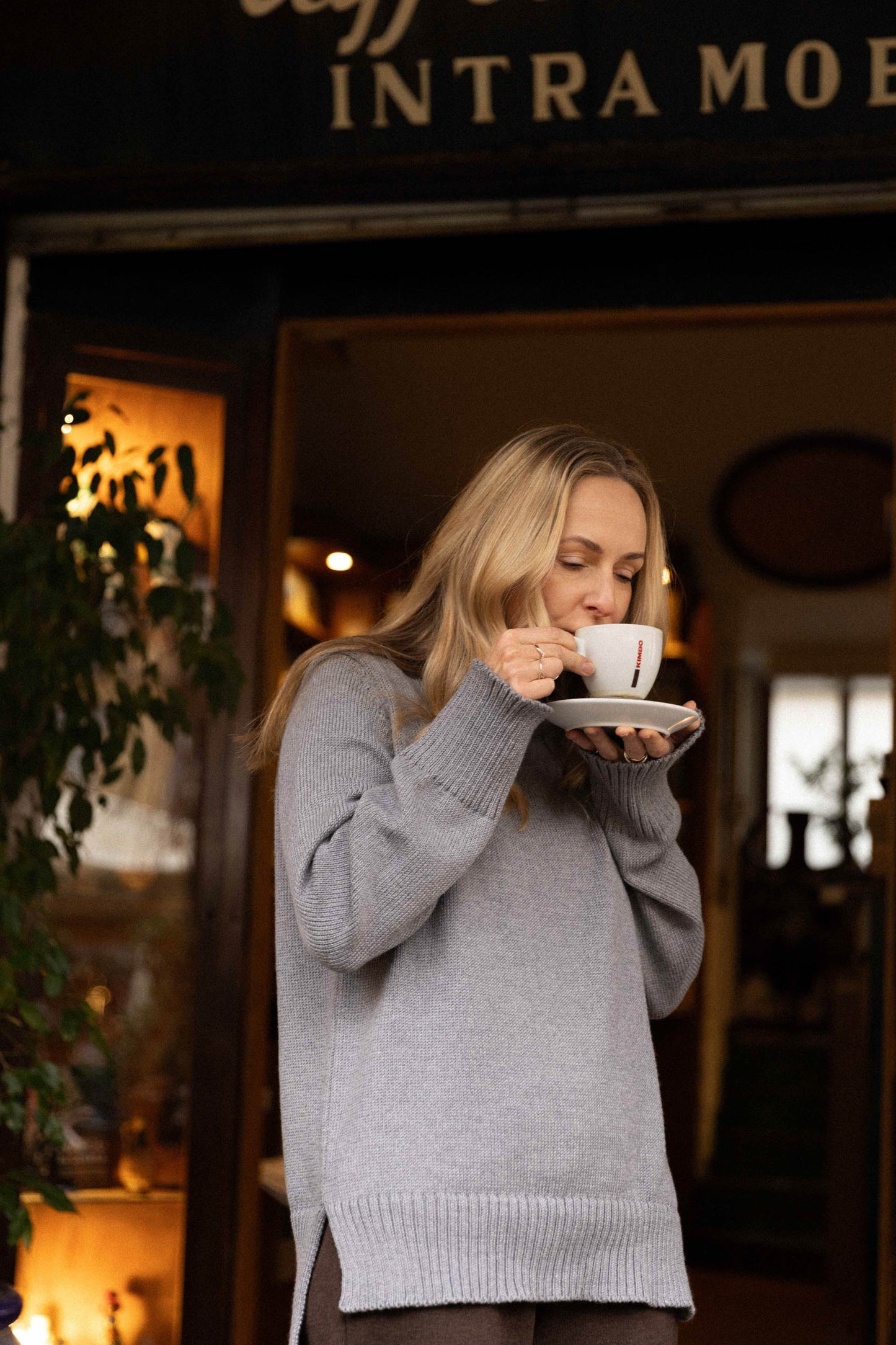 Marina 100% Merino Pullover Grau