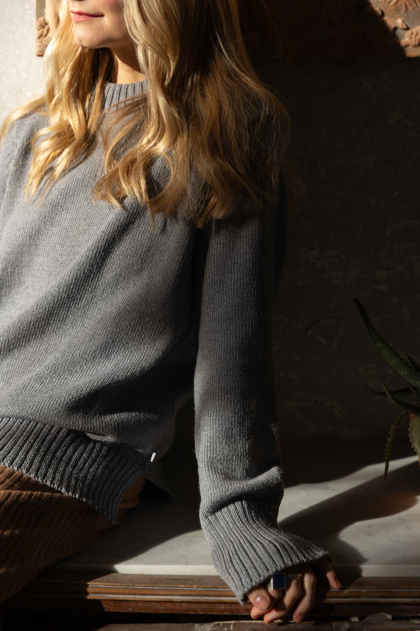 Marina 100% Merino Pullover Grau