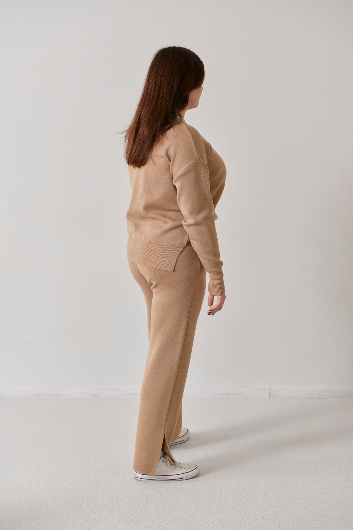 Ora & Rotondo 100% Merino Co-ord in beige