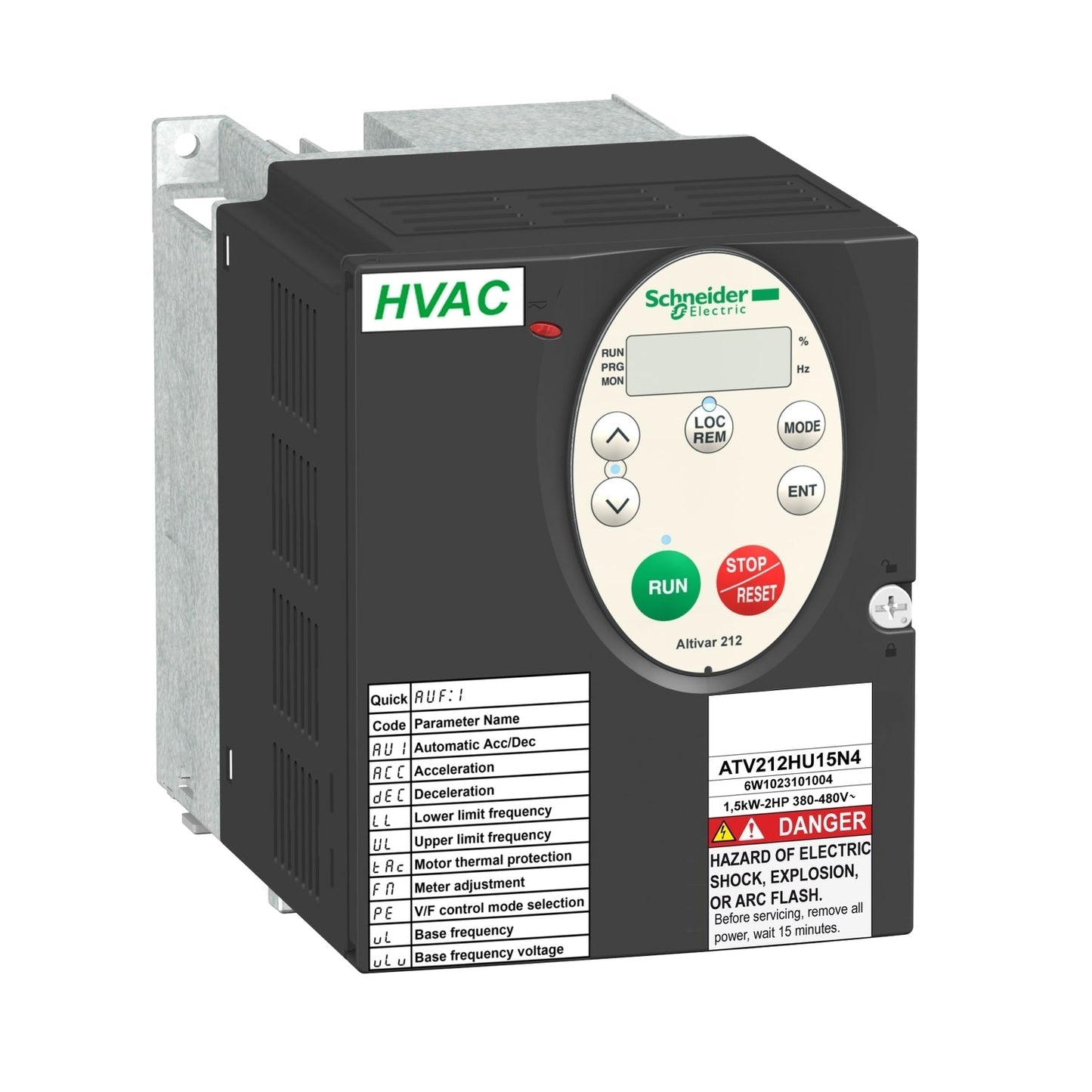 ATV212HU15N4 Schneider Electric Frequenzumrichter ATV212 - 1,5 kW - 2 PS - 480 V - 3-phasig - EMV - IP21