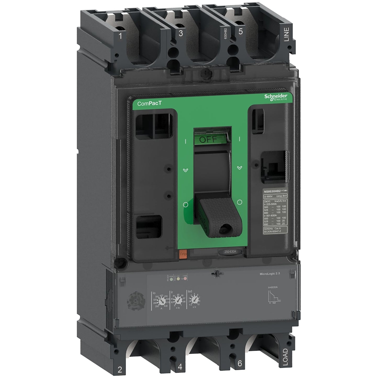 C40F32D400 Schneider Electric Circuit breaker, ComPacT NSX400F, 36kA/415VAC, 3 poles, MicroLogic 2.3 trip unit 400A