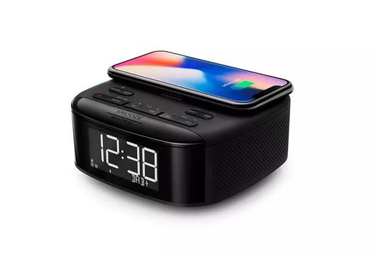 Philips TAR7705/10 Radiowecker, digitaler UKW-Wecker, Schwarz