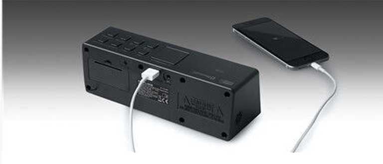 Muse Radijo Žadintuvas M-172 DBT - Juodas Bluetooth FM Žadintuvas
