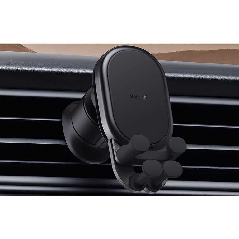 Baseus Automobilinis Telefono Laikiklis su 15W Belaidžiu Krovimu - Juodas