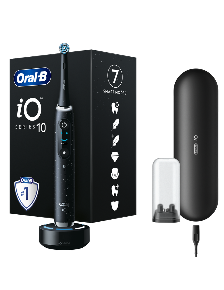 Oral-B iO Series 10 Elektrinis Dantų Šepetėlis - Juodas Ultimate Premium