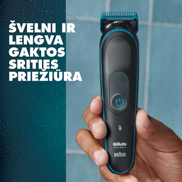 Gillette Body & Intimate i5 Kūno Plaukų Kirpiklis Vyrams - Belaidis Elektrinis Trimeris