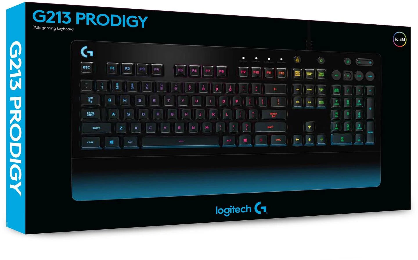 Klaviatūra Logitech G213 Prodigy, EN, juoda Skirta žaidėjams. Sukurta greičiui, komfortui ir stiliui.