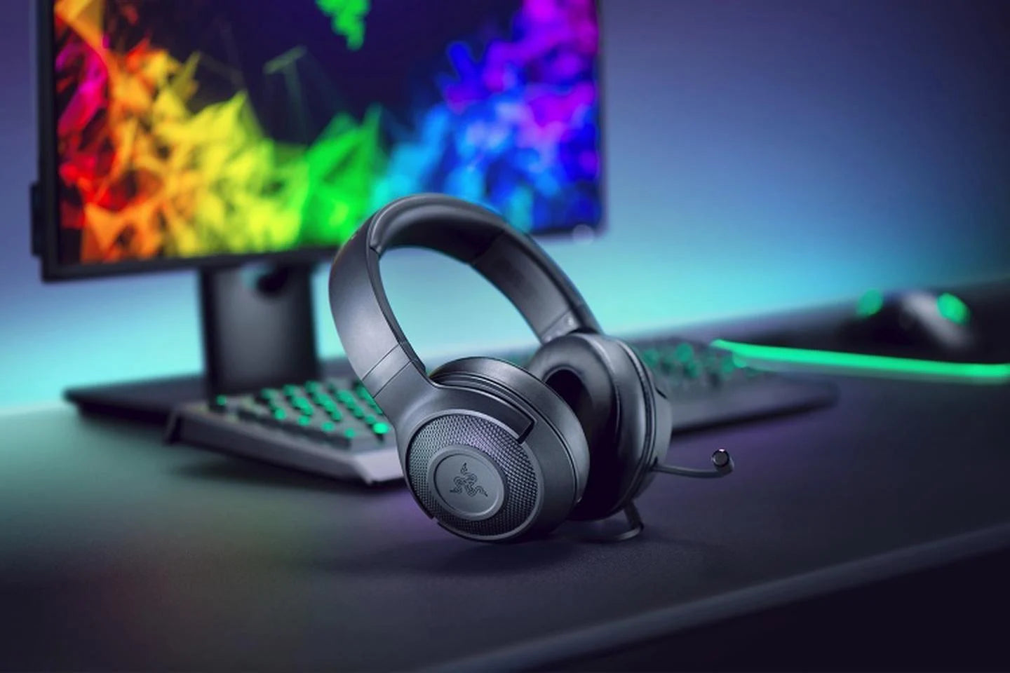 Laidinės žaidimų ausinės Razer Kraken X Lite, juodos