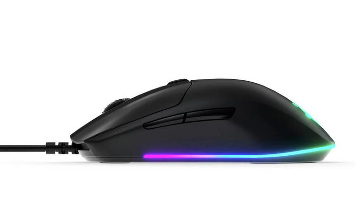 SteelSeries Rival 3 – laidinė žaidimų pelė, 8500 DPI, 3 zonų RGB apšvietimas, juoda