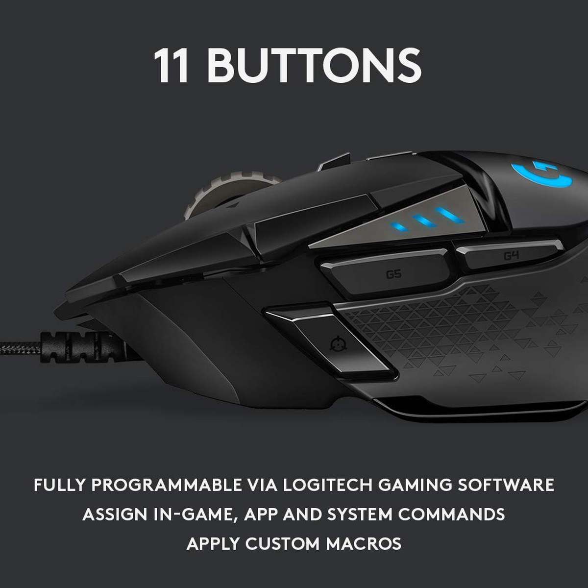 Logitech G502 Hero Žaidimų Pelė – Legendinė Tikslumo Galia 🔹 Tobula kontrolė kiekvienam žaidėjui