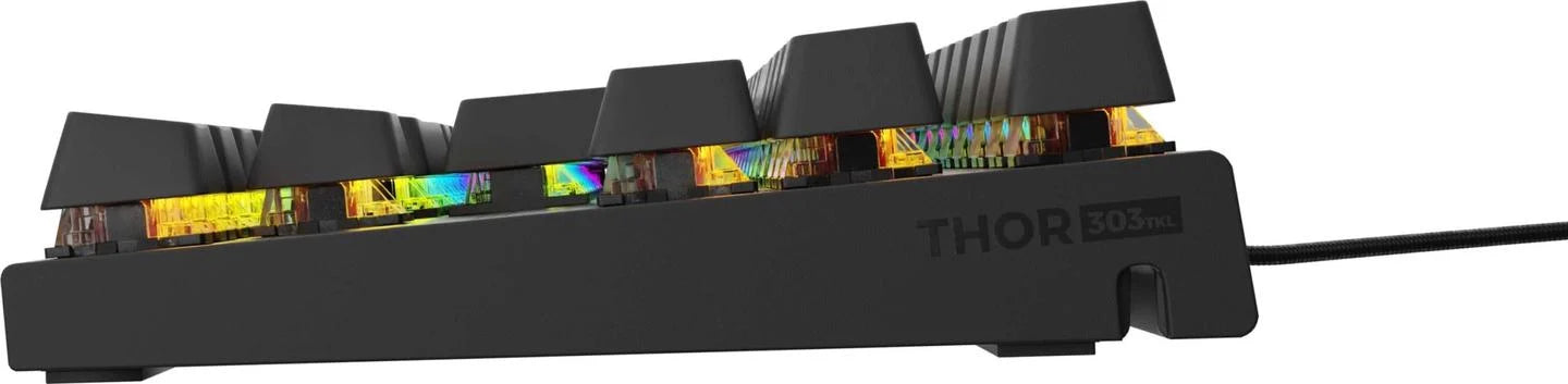 Klaviatūra Genesis Thor 303 TKL RGB, Outemu Brown, EN (US), juoda