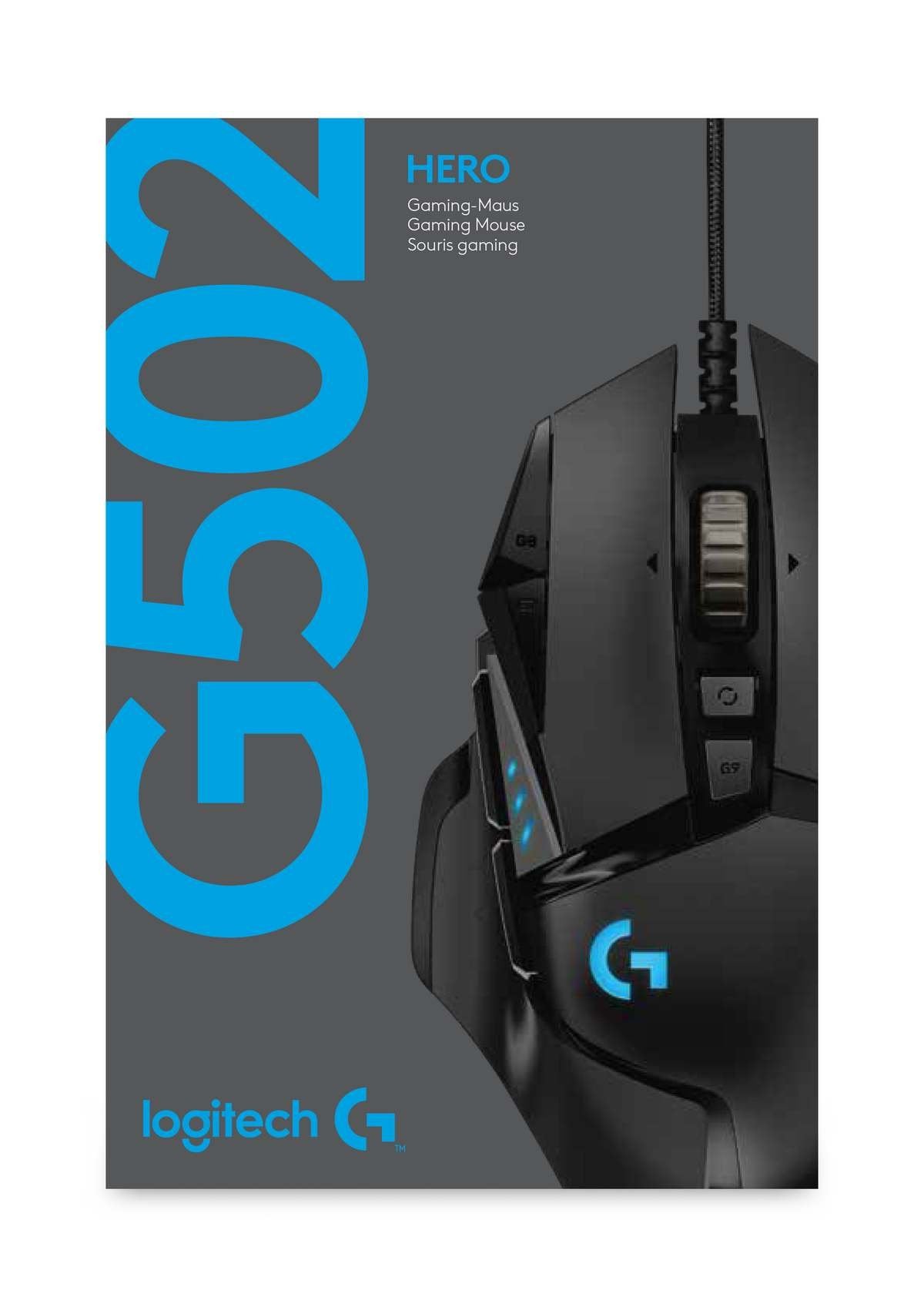 Logitech G502 Hero Žaidimų Pelė – Legendinė Tikslumo Galia 🔹 Tobula kontrolė kiekvienam žaidėjui