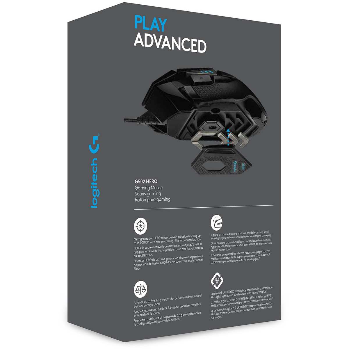 Logitech G502 Hero Žaidimų Pelė – Legendinė Tikslumo Galia 🔹 Tobula kontrolė kiekvienam žaidėjui