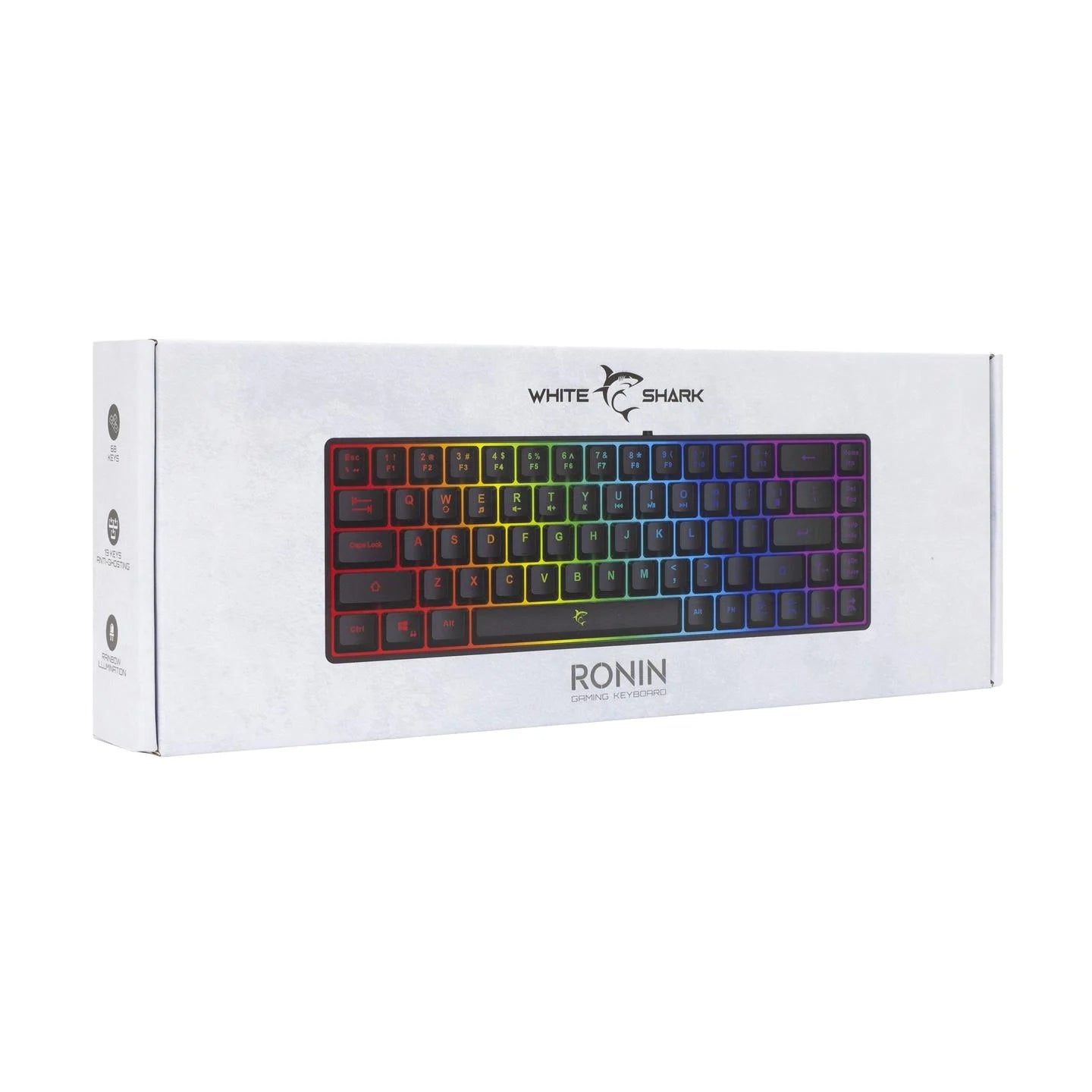 Klaviatūra White Shark Ronin GK-2201, Anglų (US), juoda