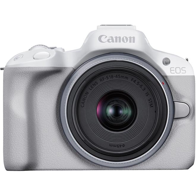 Canon EOS R50 bezspoguļkamera — 24,2 MP APS-C + RF-S 18–45 mm objektīvs