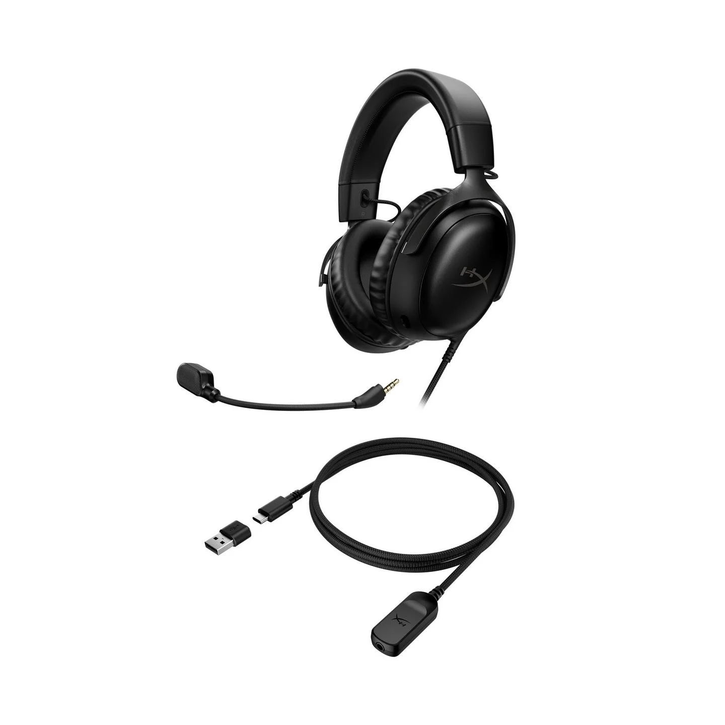 Laidinės žaidimų ausinės HyperX Cloud III Black, juodos